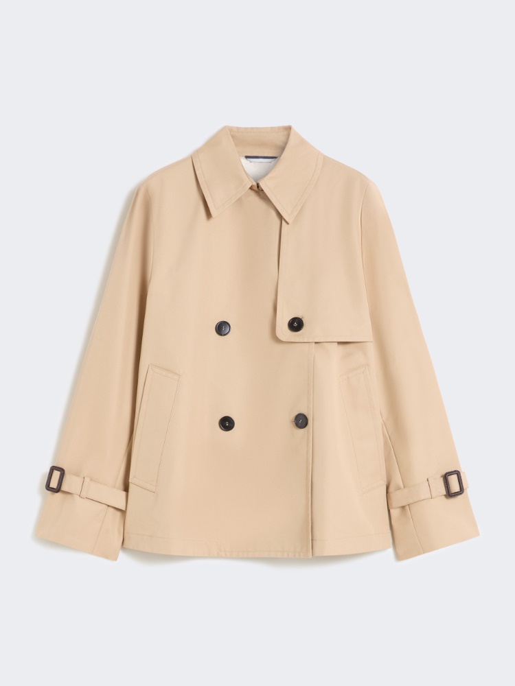 Cropped, water-repellent gabardine trench coat - Weekend - 2