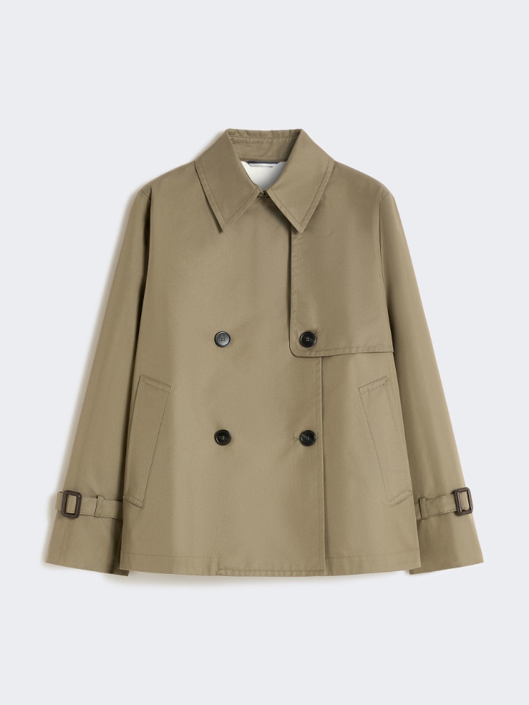 Cropped, water-repellent gabardine trench coat - Weekend - 2