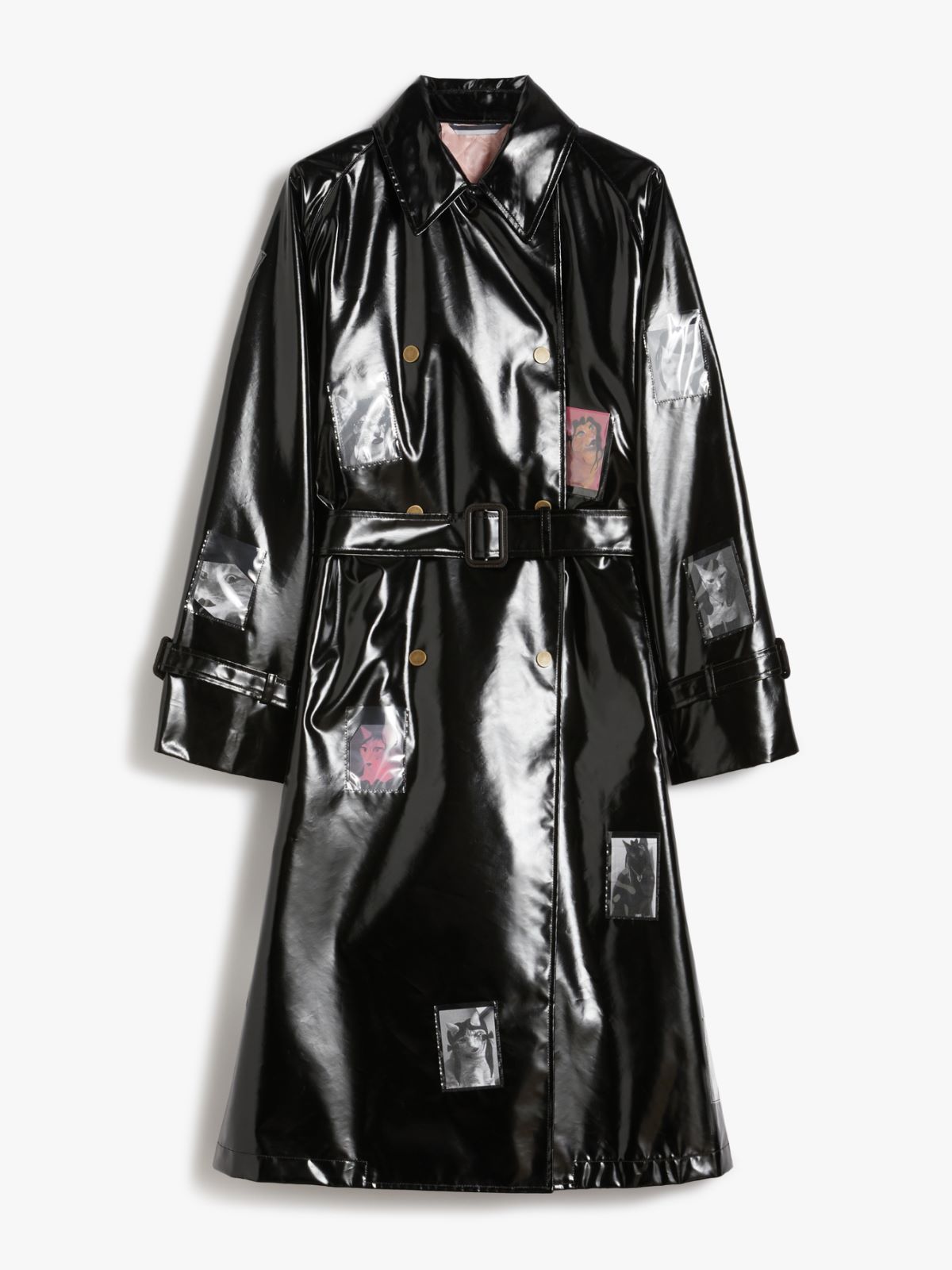 Trench midi in gabardina effetto vinile - NERO - Weekend - 6