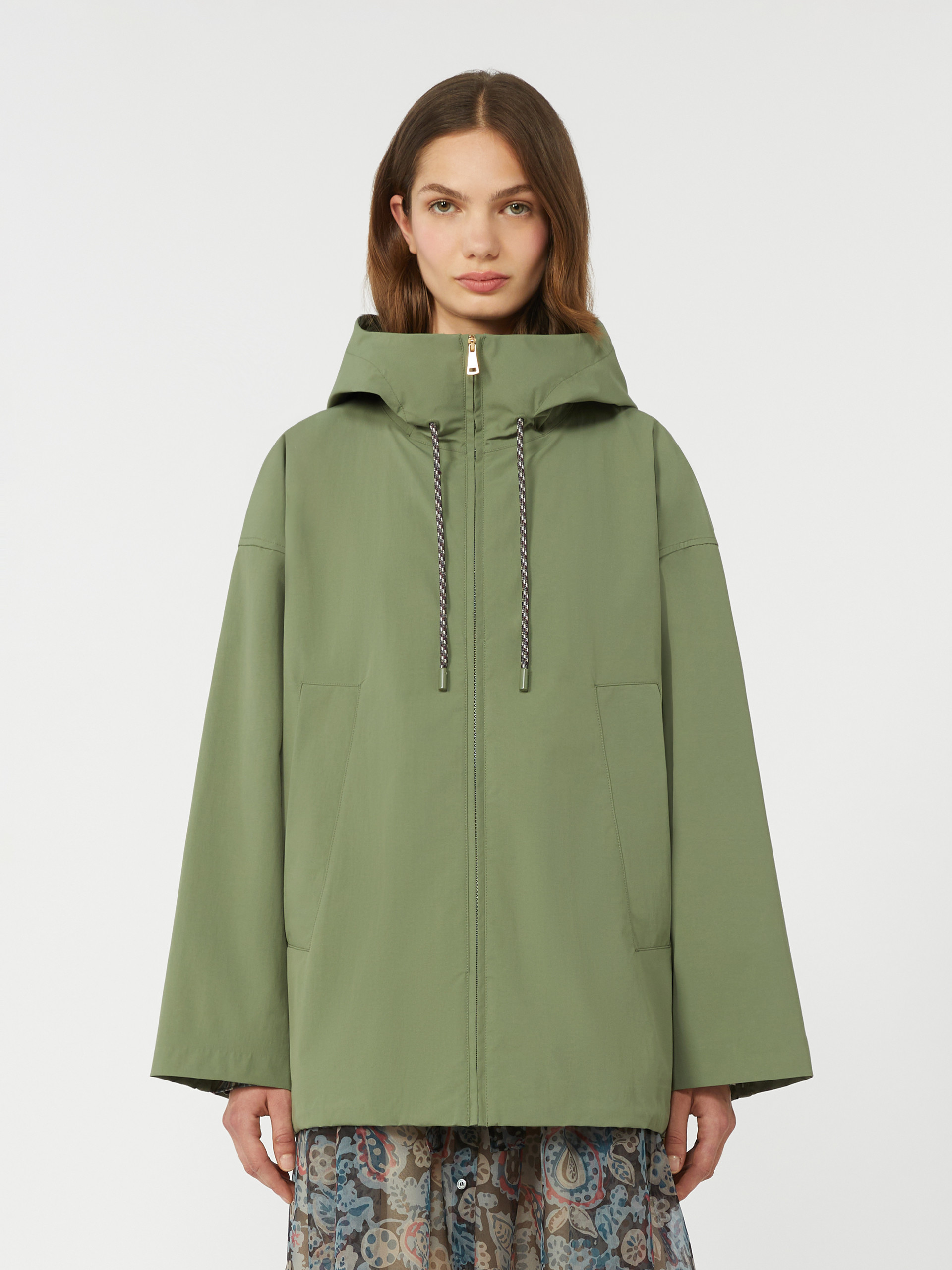 Water-repellent fabric windbreaker - OLIVE GREEN - Weekend Max Mara - 2