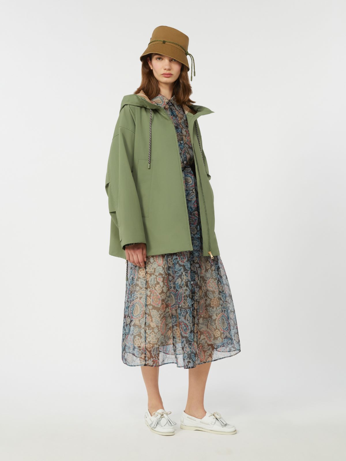 Water-repellent fabric windbreaker - OLIVE GREEN - Weekend