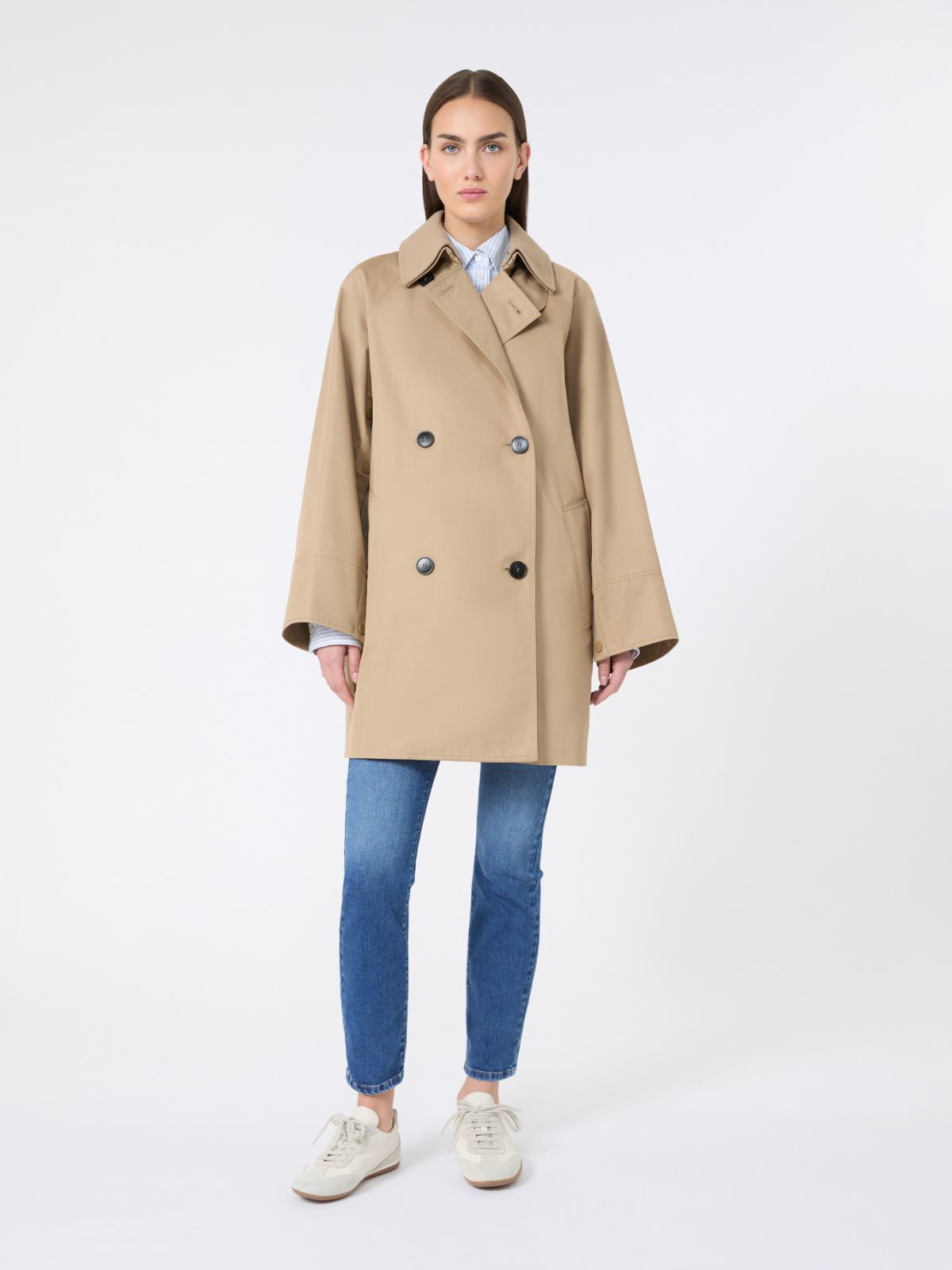 Water-repellent padded gabardine trench coat - HAZELNUT BROWN - Weekend - 2