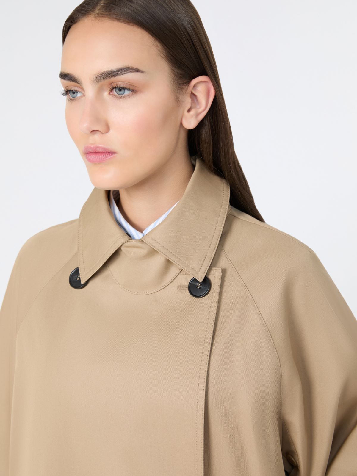 Water-repellent padded gabardine trench coat - HAZELNUT BROWN - Weekend - 4