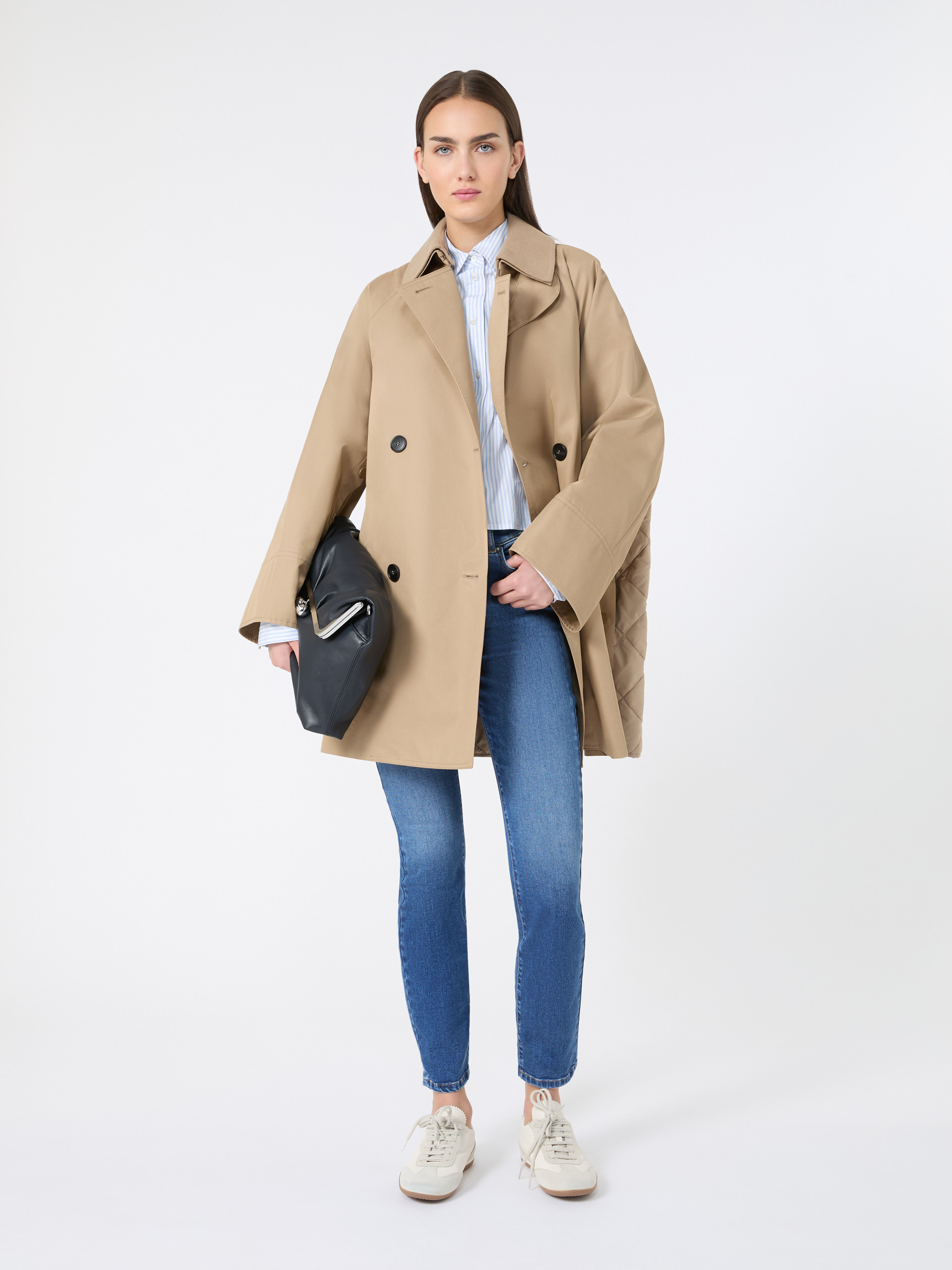 Water-repellent padded gabardine trench coat - HAZELNUT BROWN - Weekend Max Mara