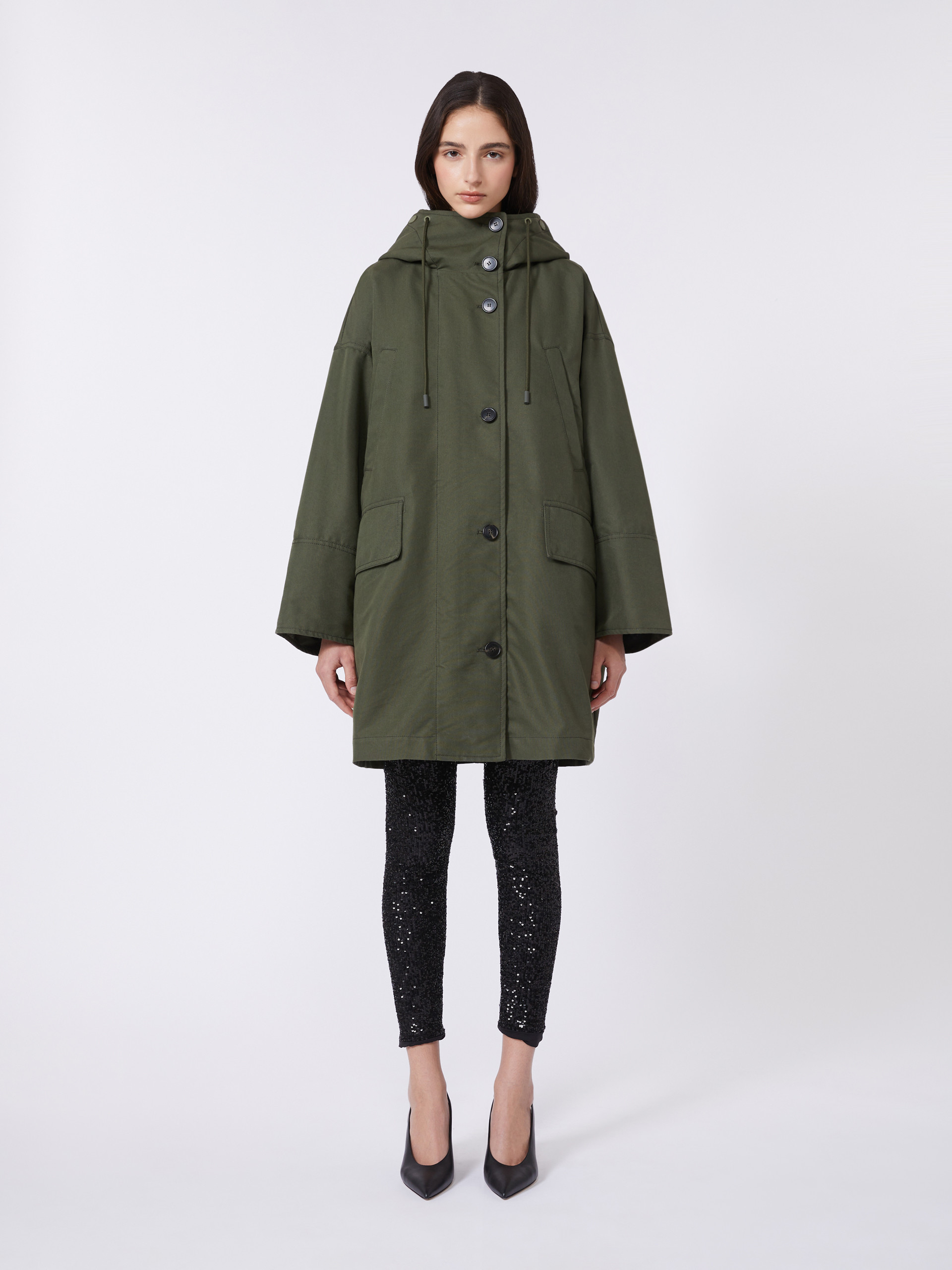 Parka in canvas antigoccia - VERDE KAKI - Weekend Max Mara - 2