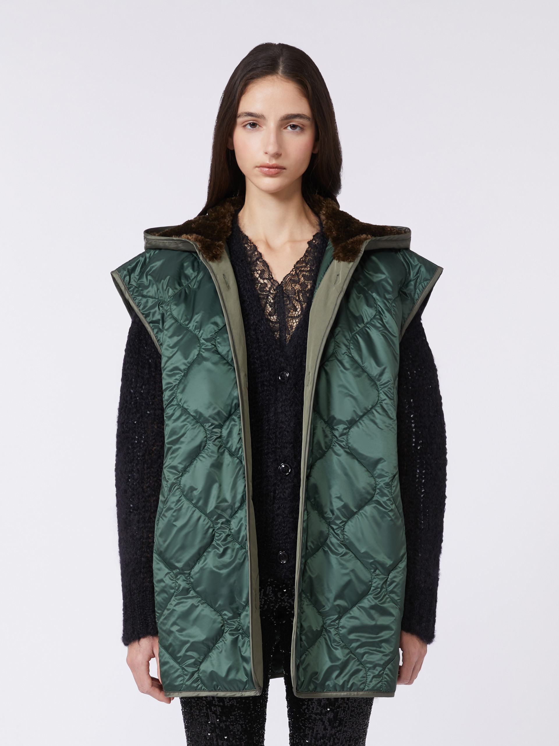 Parka in canvas antigoccia - VERDE KAKI - Weekend Max Mara - 5