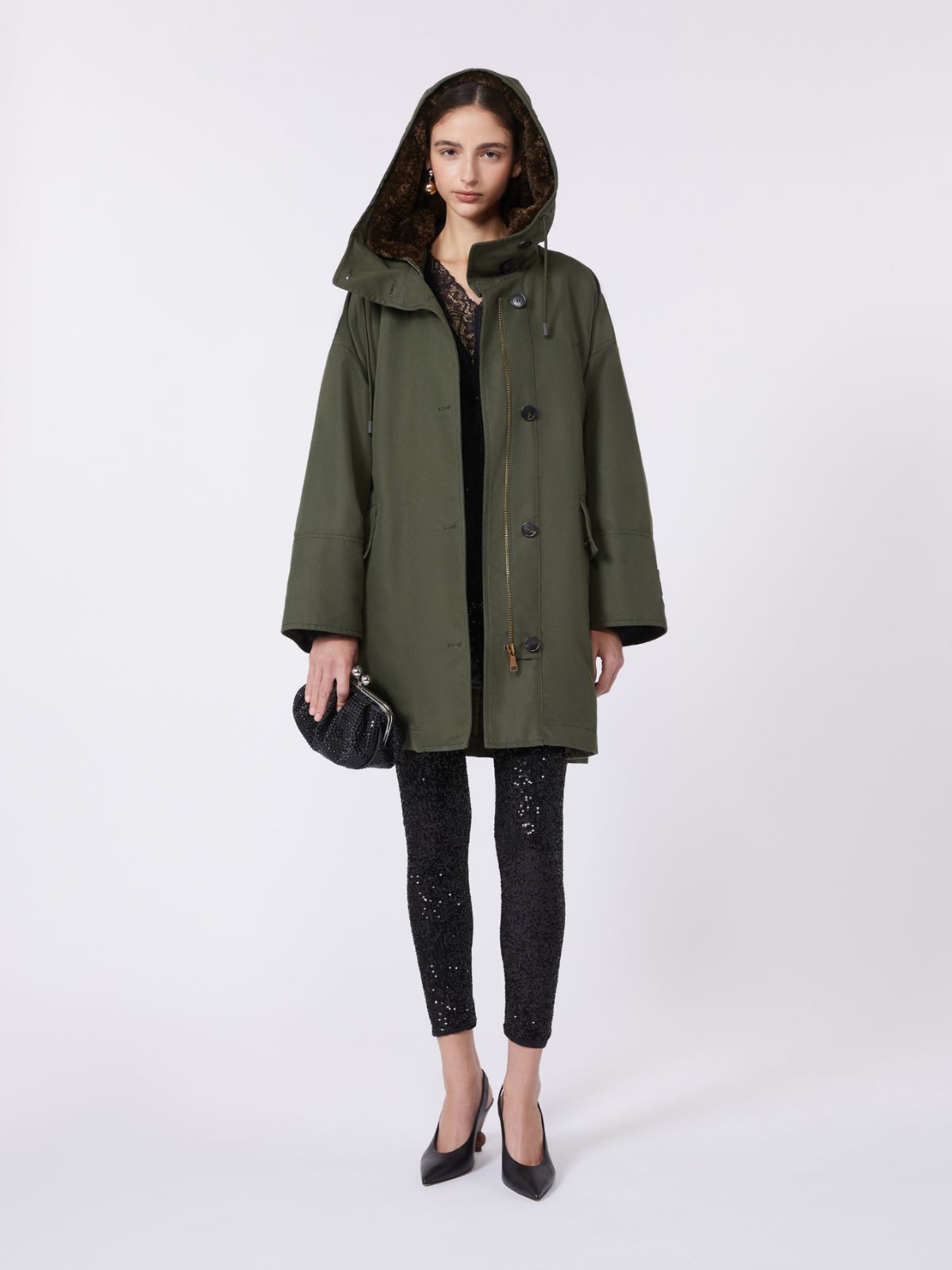 Parka in canvas antigoccia - VERDE KAKI - Weekend