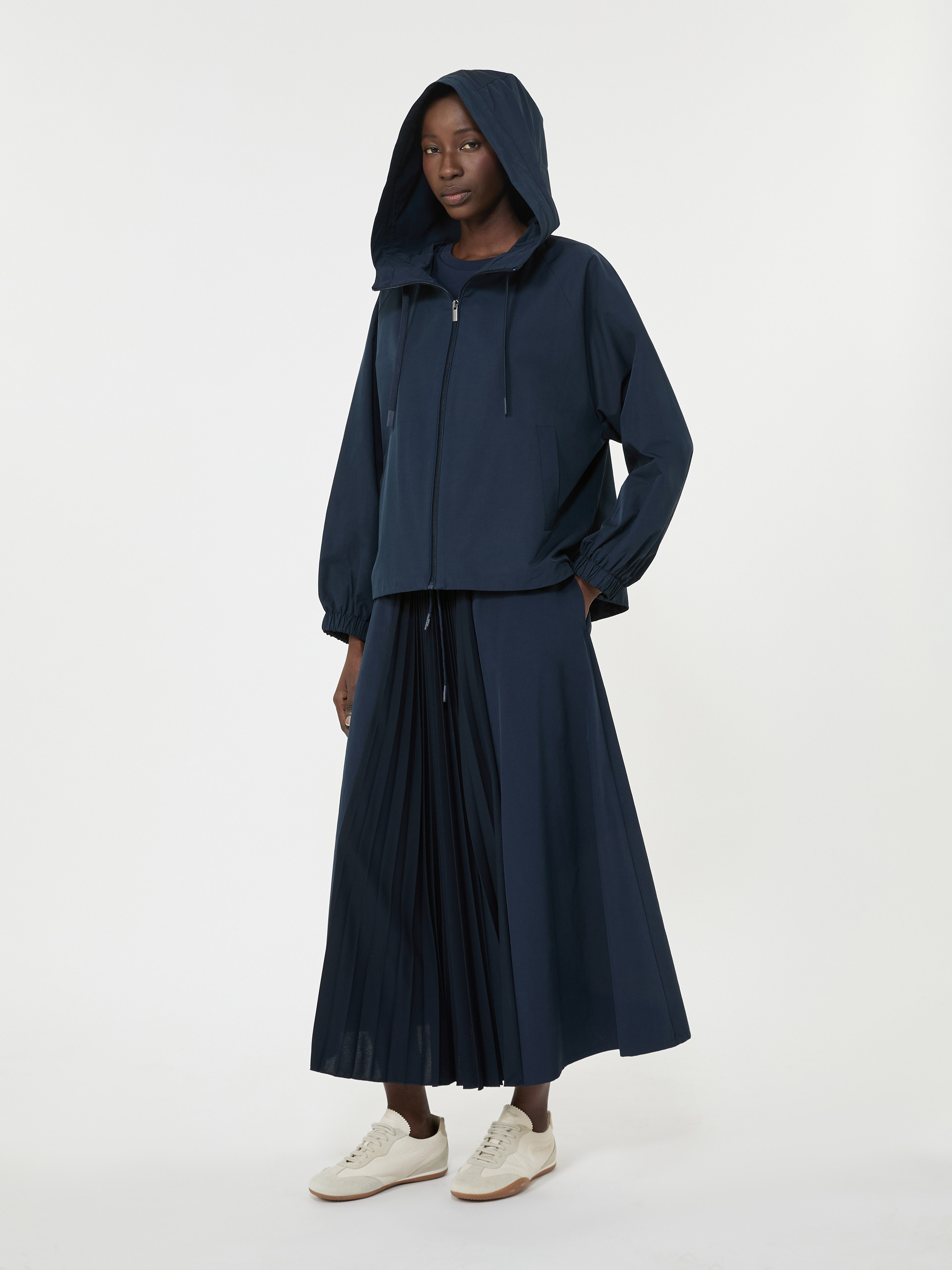 Technical fabric windbreaker, navy | Weekend Max Mara