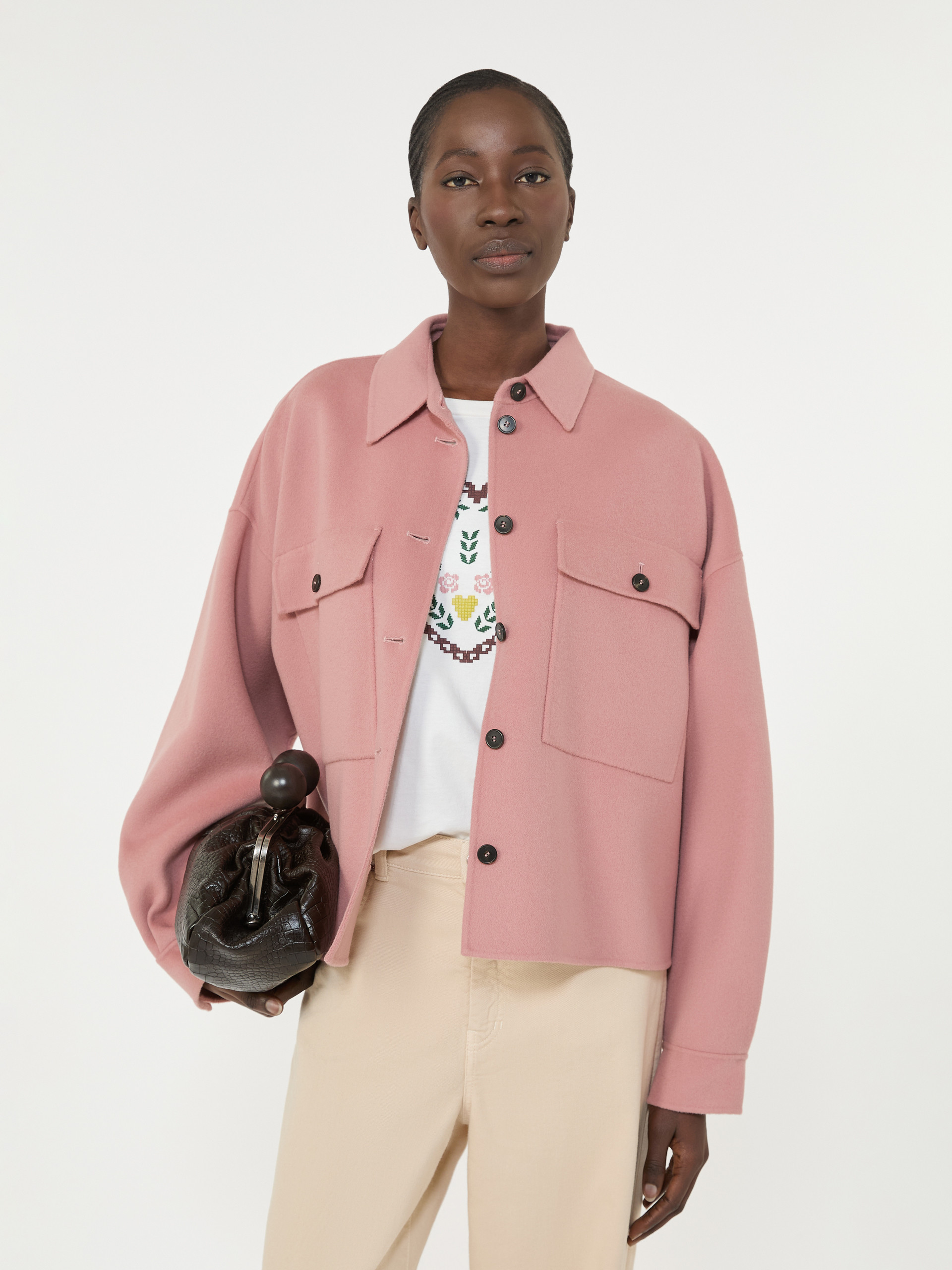 Double-faced wool-blend jacket - ANTIQUE ROSE - Weekend Max Mara - 4