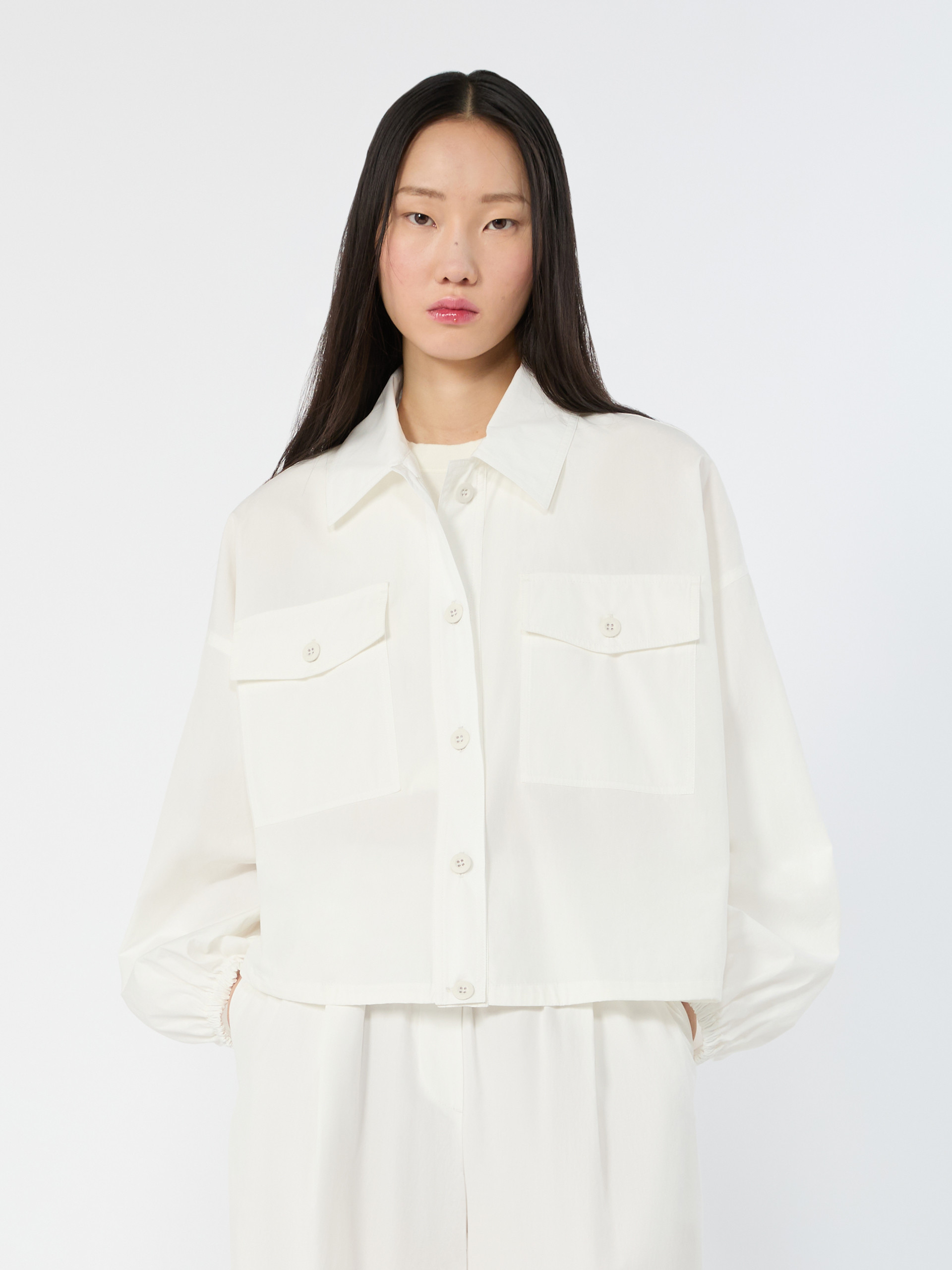 Oversized jacket in cotton poplin - IVORY - Weekend Max Mara - 2
