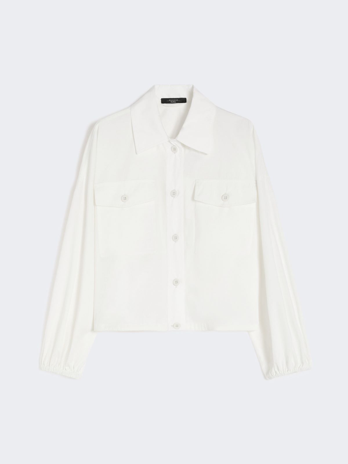 Oversized jacket in cotton poplin - IVORY - Weekend - 6