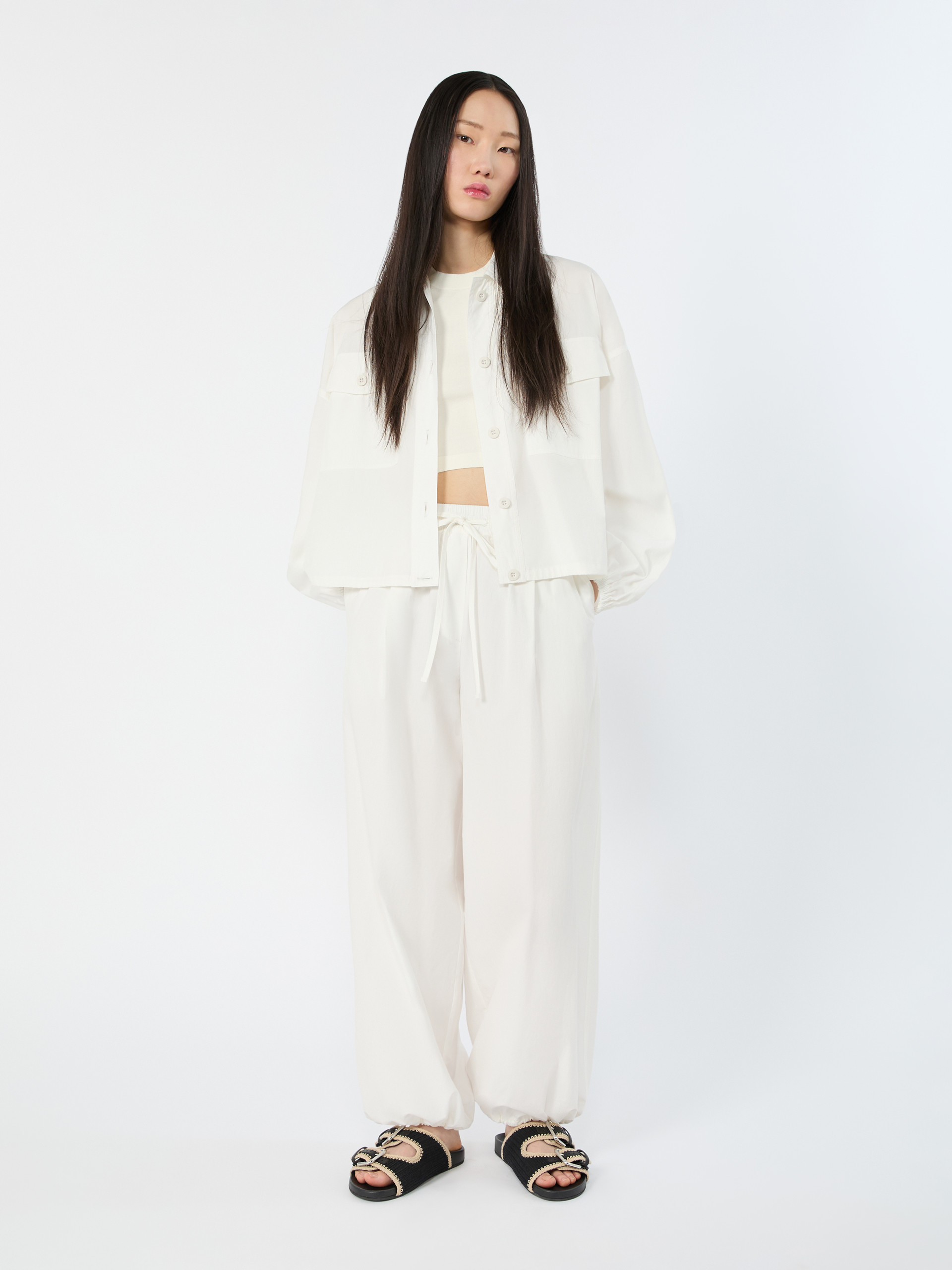 Oversized jacket in cotton poplin - IVORY - Weekend Max Mara