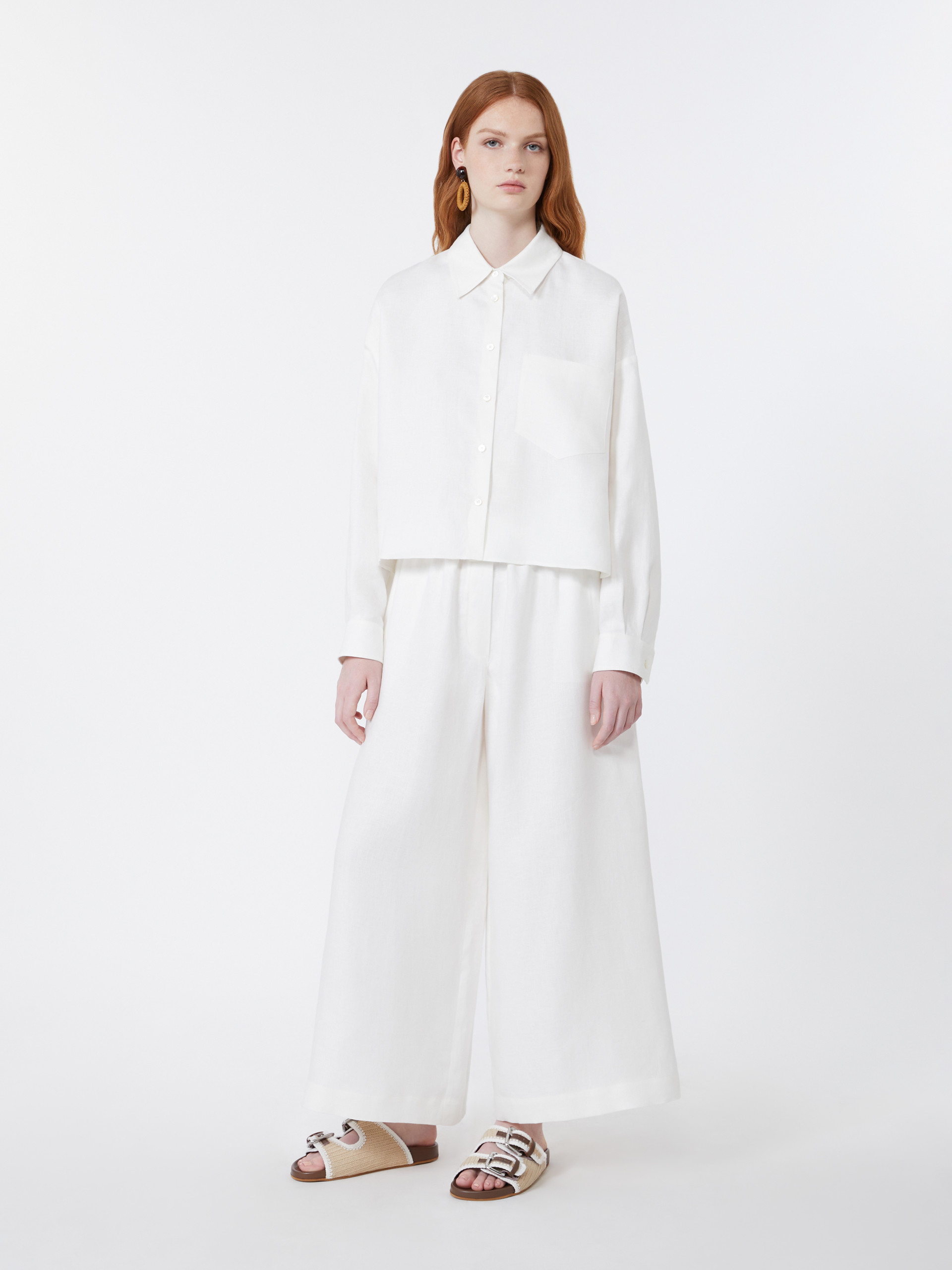 Linen canvas jacket - WHITE - Weekend Max Mara