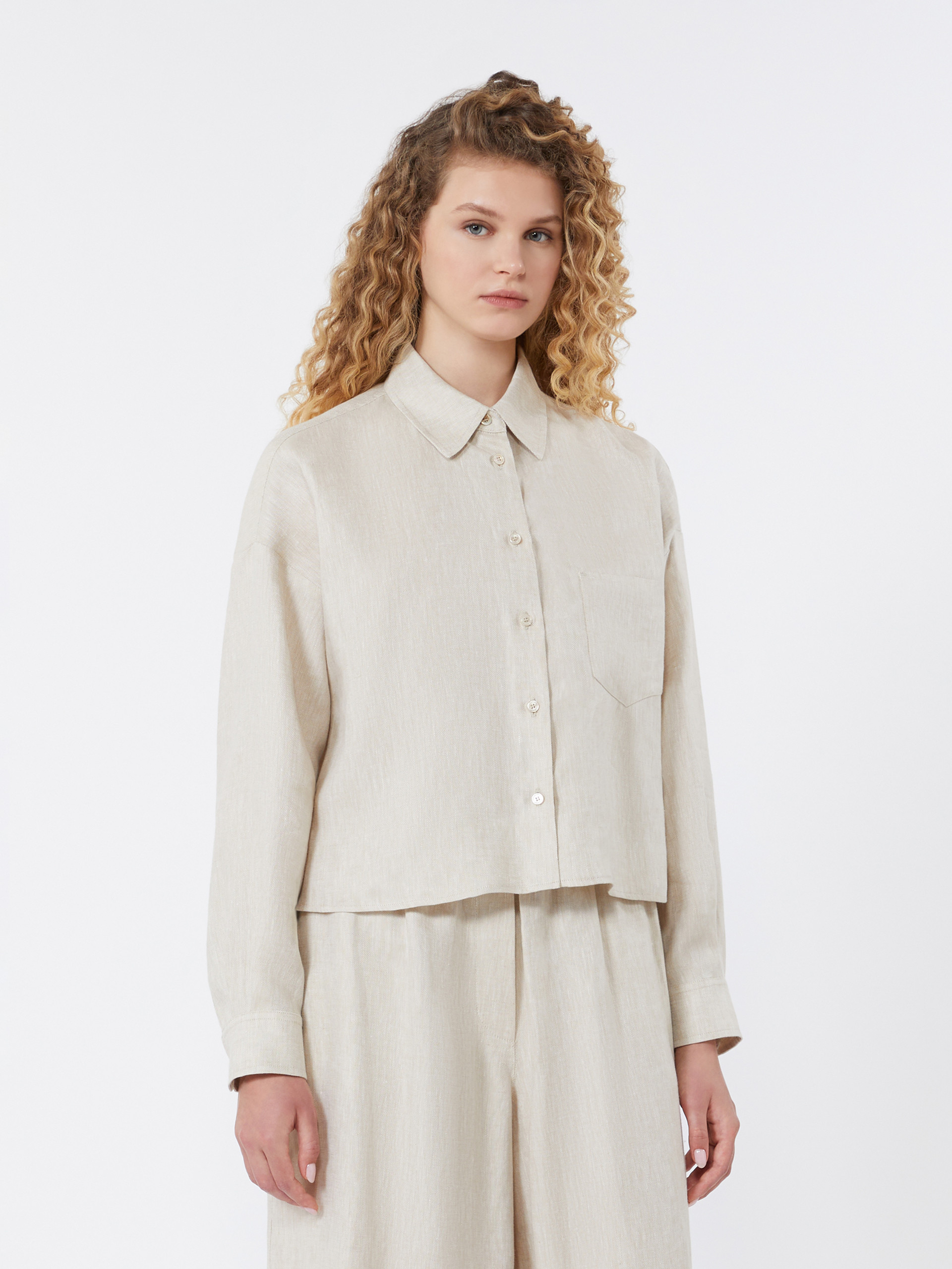 Linen canvas jacket - ECRU - Weekend Max Mara - 2
