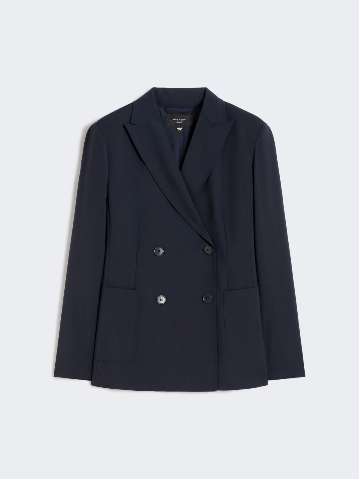 Double-breasted stretch wool blazer - NAVY - Weekend - 5