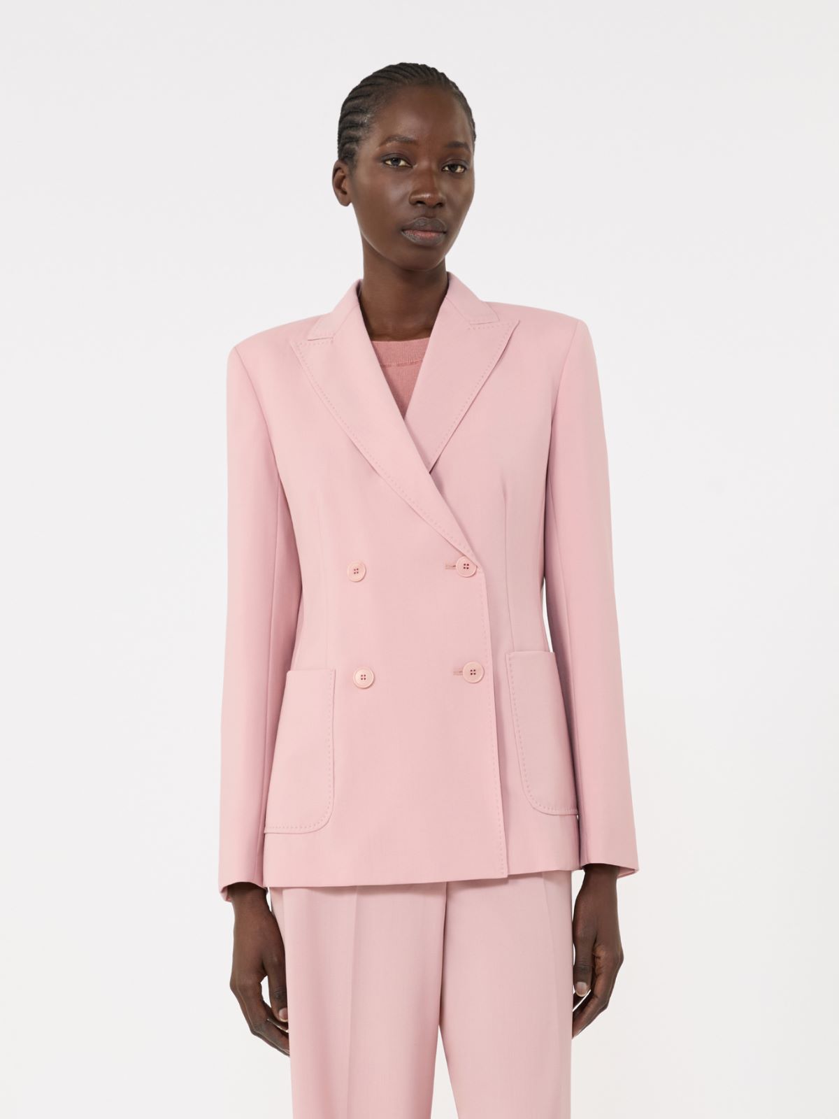 Double-breasted stretch wool blazer - ANTIQUE ROSE - Weekend - 2