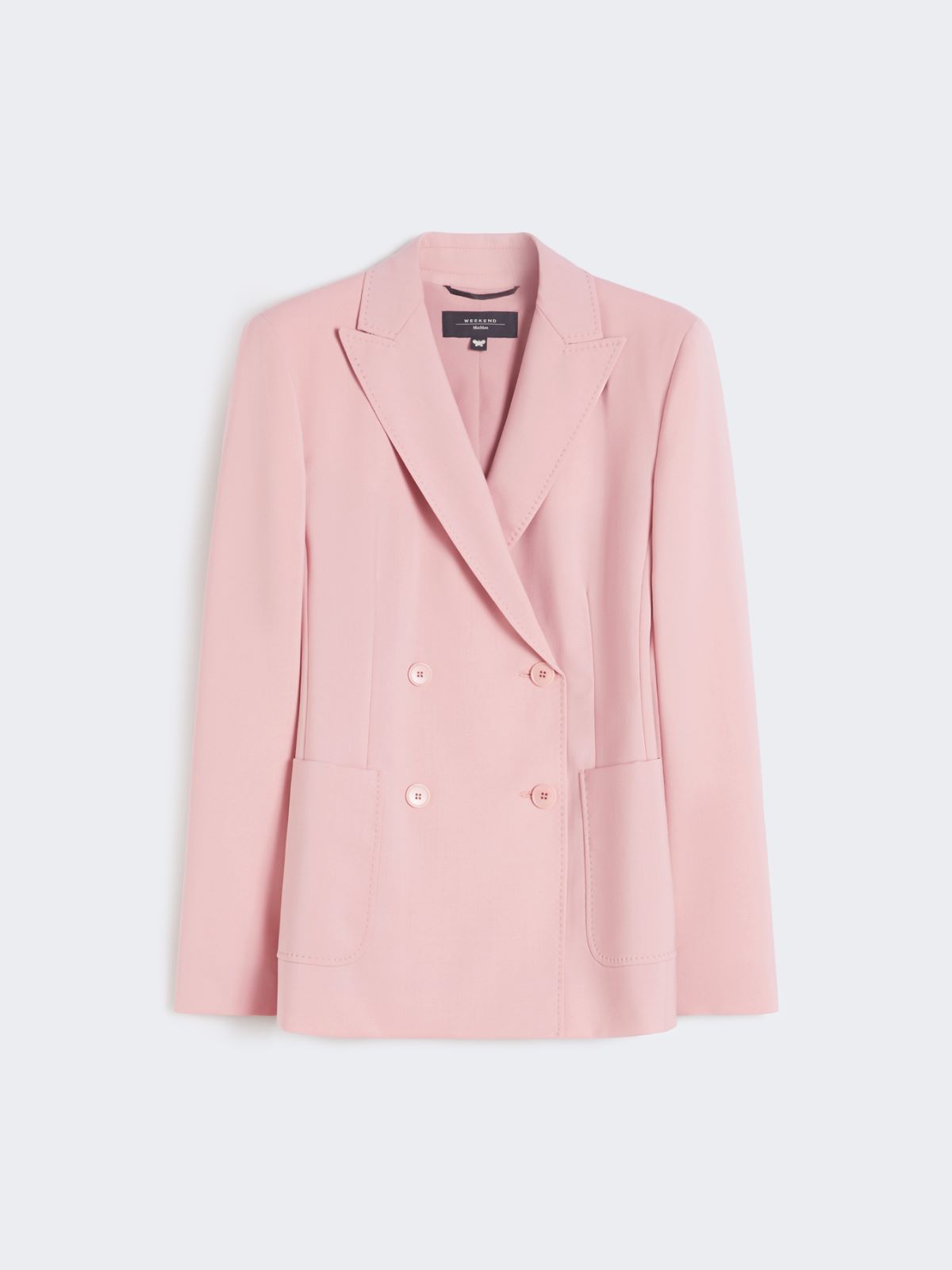 Double-breasted stretch wool blazer - ANTIQUE ROSE - Weekend - 6