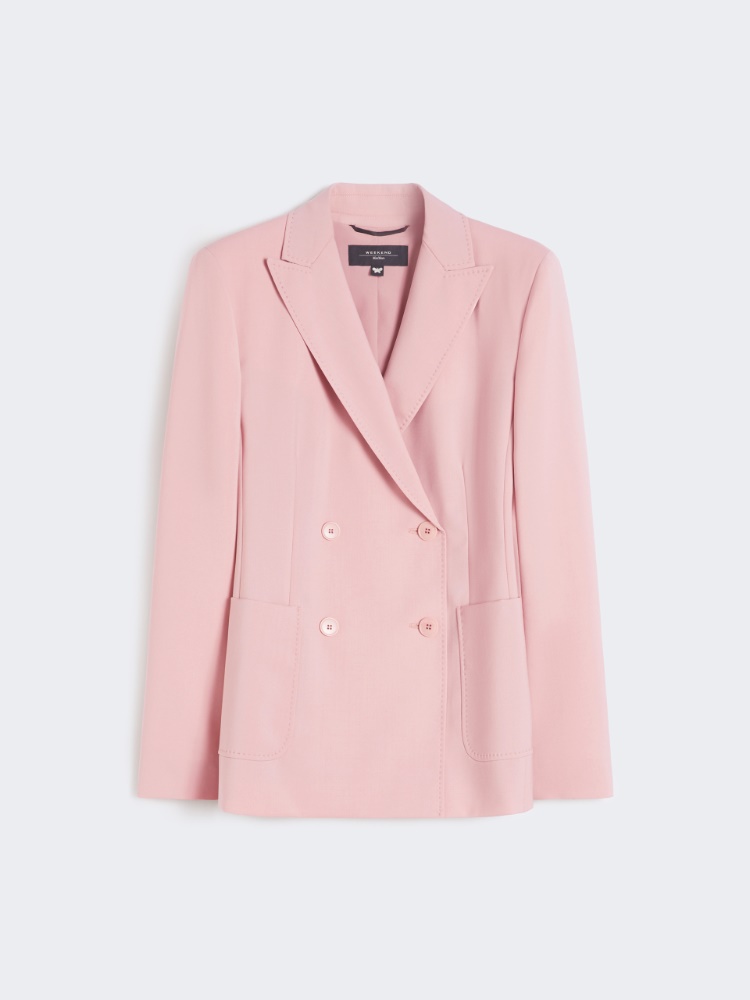Double-breasted stretch wool blazer - ANTIQUE ROSE - Weekend - 2