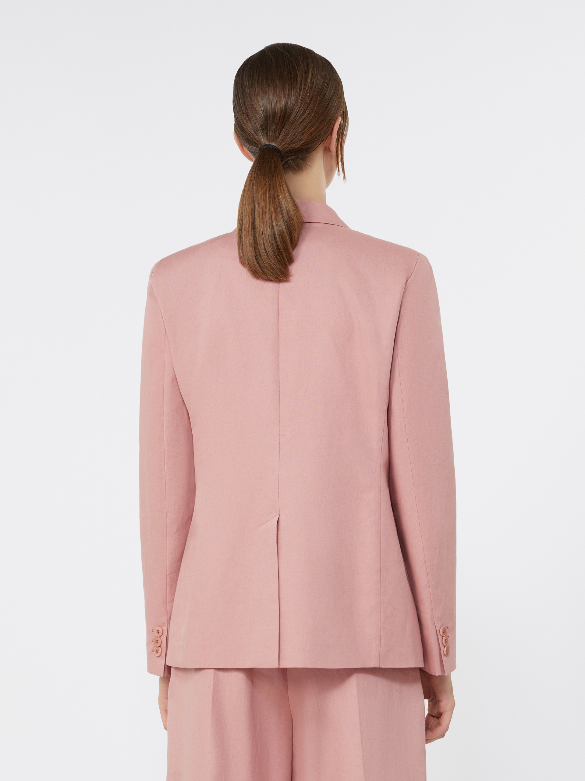Linen and cotton canvas blazer - ANTIQUE ROSE - Weekend Max Mara - 3