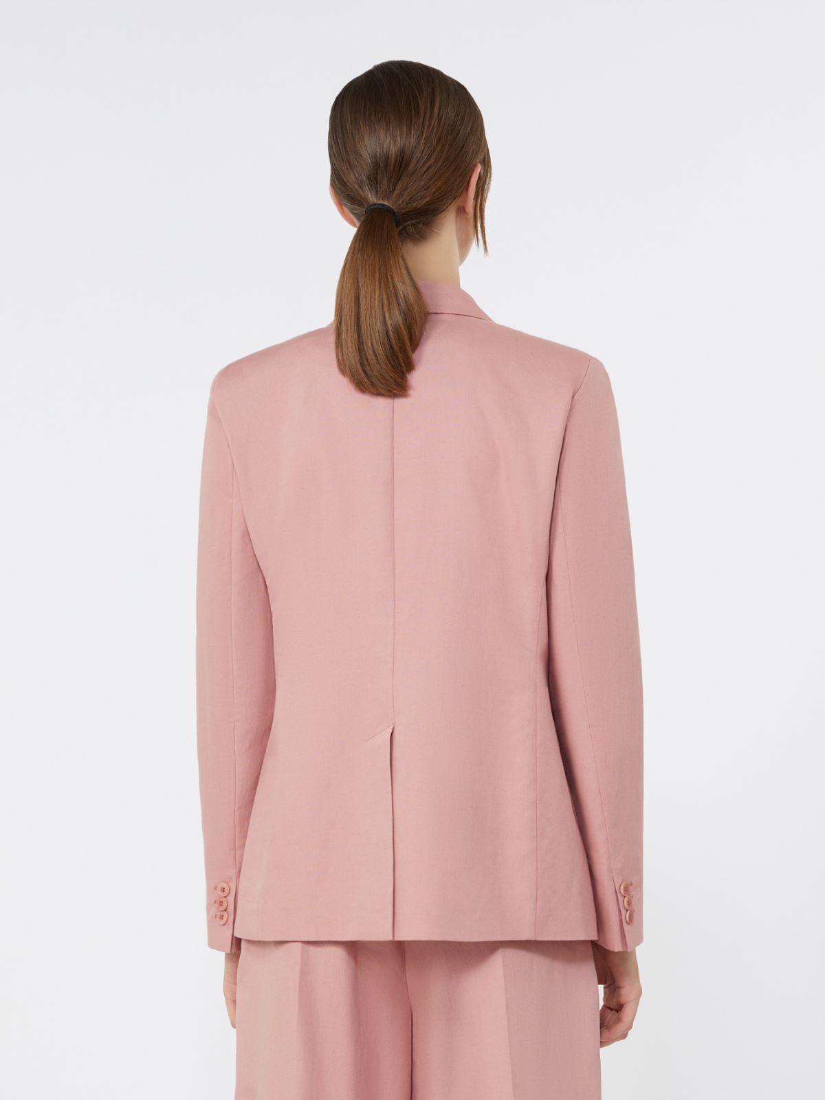Blazer in canvas di cotone e lino - ROSA ANTICO - Weekend - 3