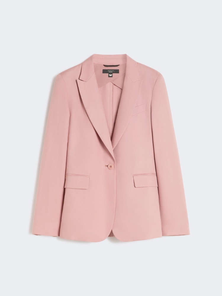 Blazer in canvas di cotone e lino - ROSA ANTICO - Weekend - 6