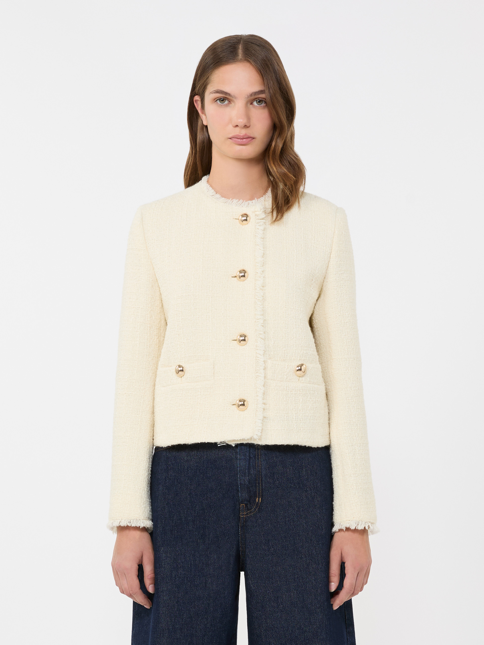 Wool-blend crew-neck jacket - ECRU - Weekend Max Mara - 2
