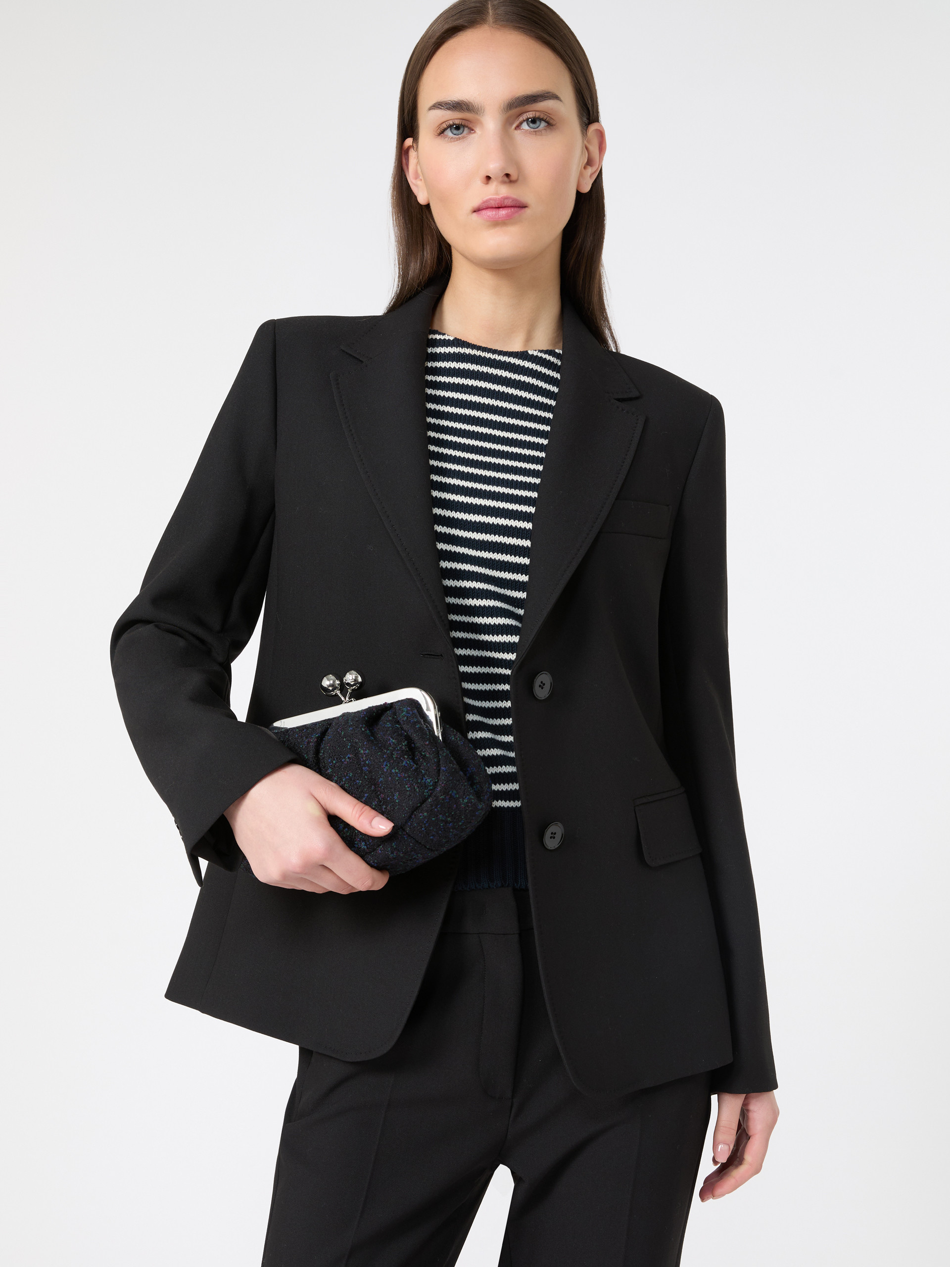 Viscose-blend canvas blazer - BLACK - Weekend Max Mara - 4