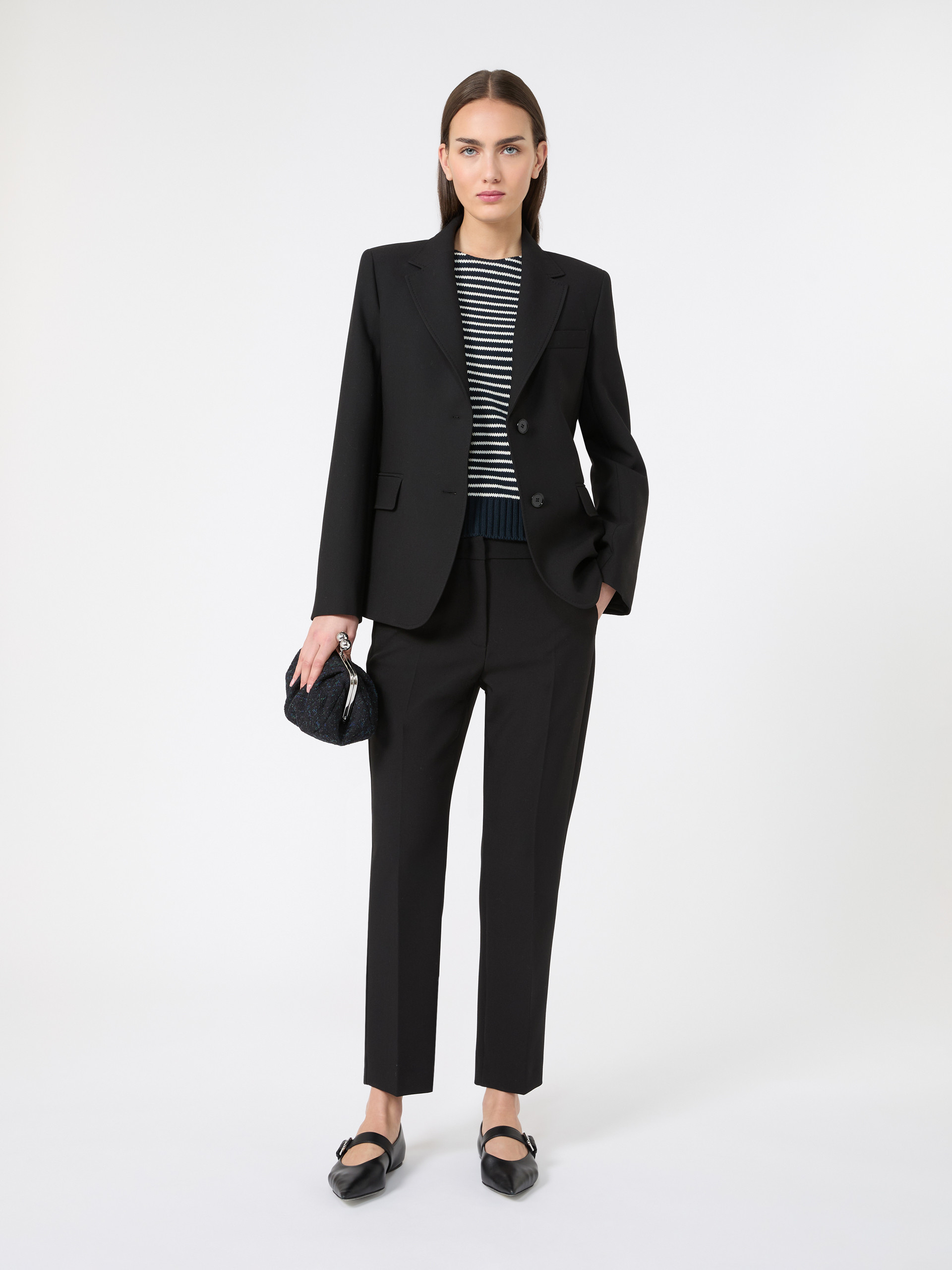 Viscose-blend canvas blazer - BLACK - Weekend Max Mara