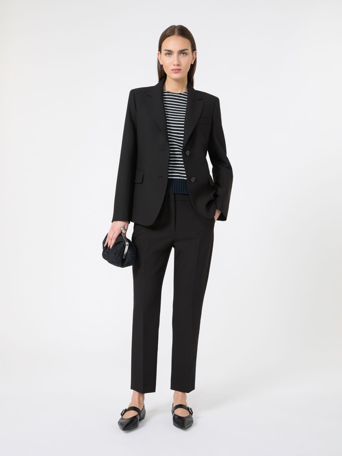 Viscose-blend canvas blazer - BLACK - Weekend