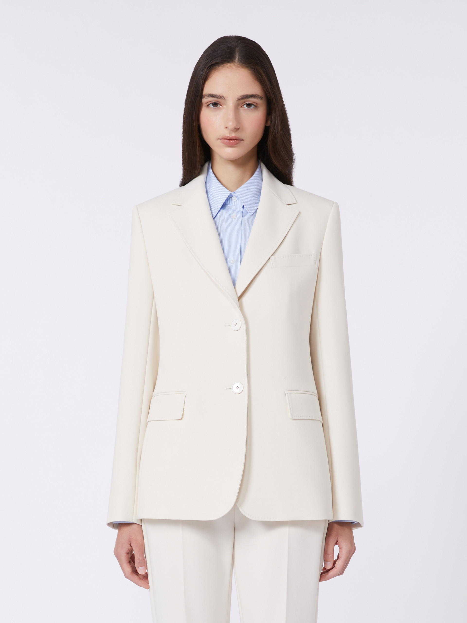 Viscose-blend canvas blazer - IVORY - Weekend Max Mara - 2