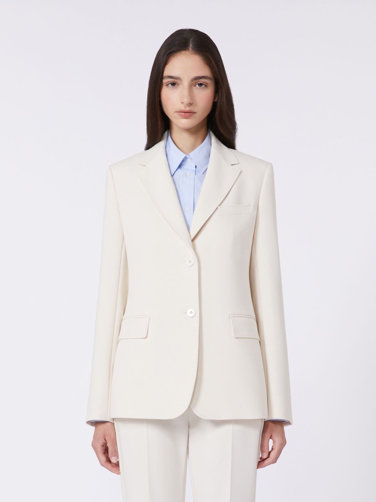 Viscose-blend canvas blazer - IVORY - Weekend - 2