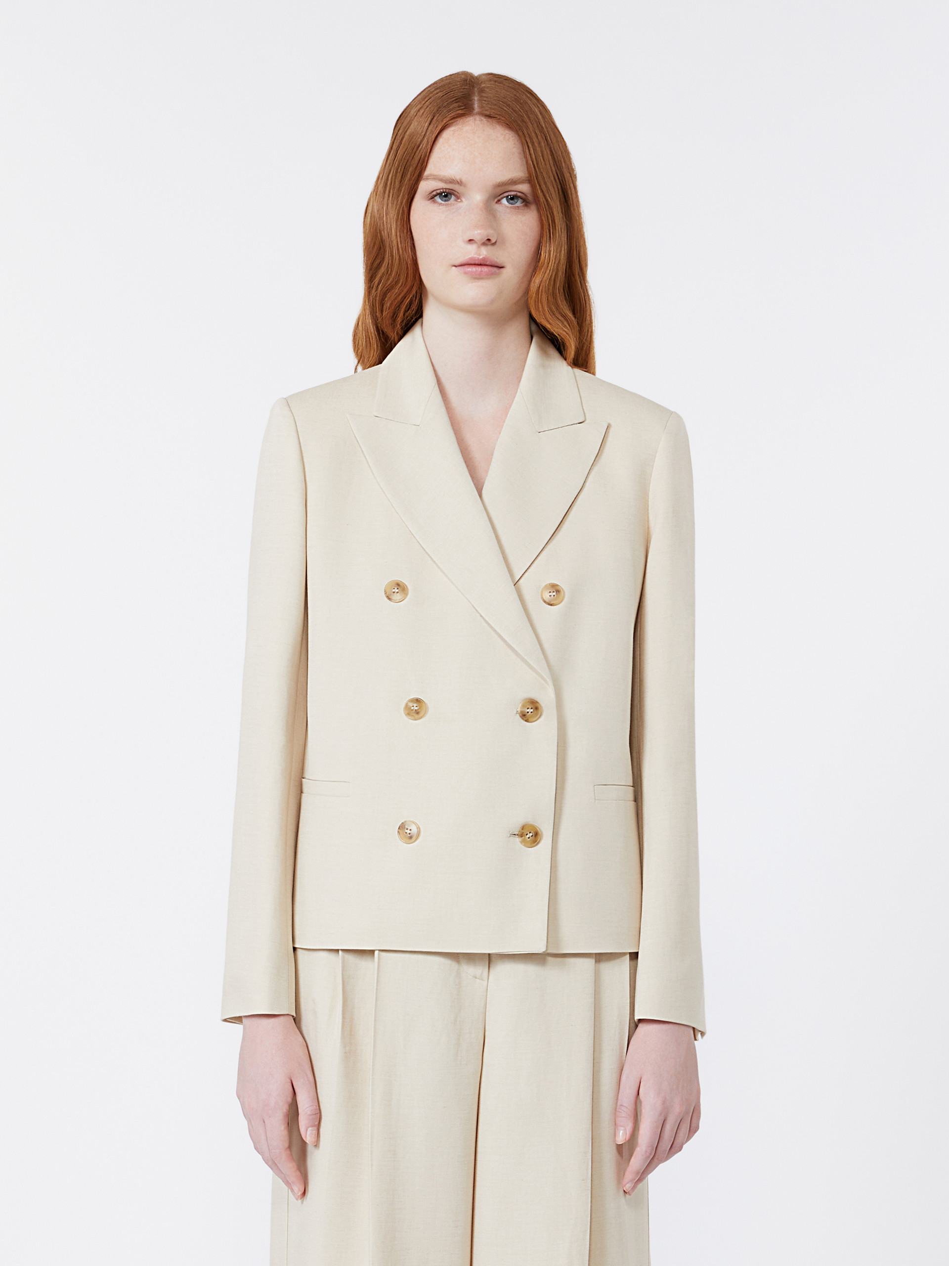 Viscose and linen blazer - BEIGE - Weekend Max Mara - 2