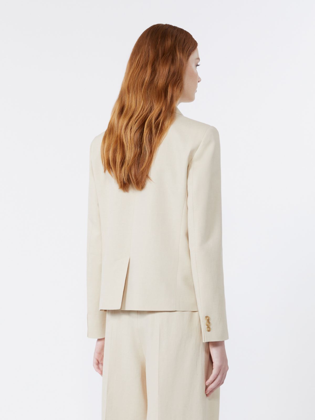 Viscose and linen blazer - BEIGE - Weekend - 3