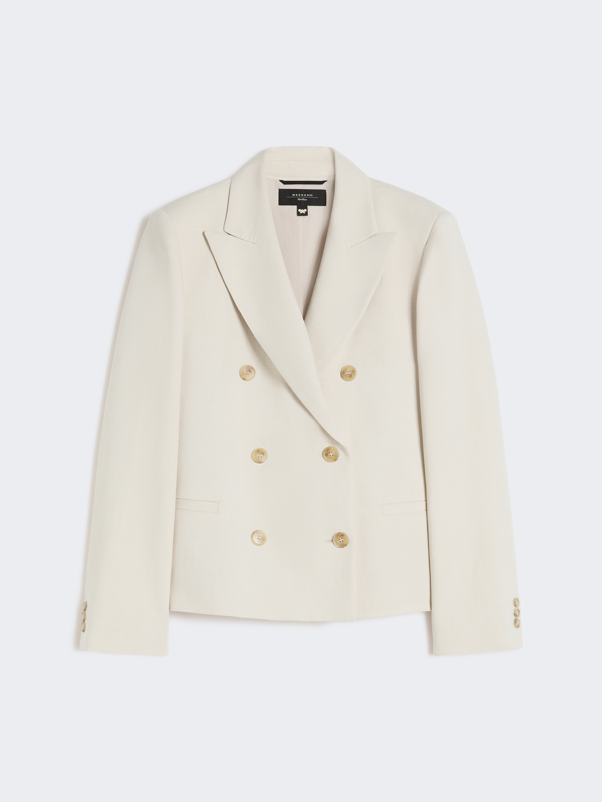 Viscose and linen blazer - BEIGE - Weekend Max Mara - 6