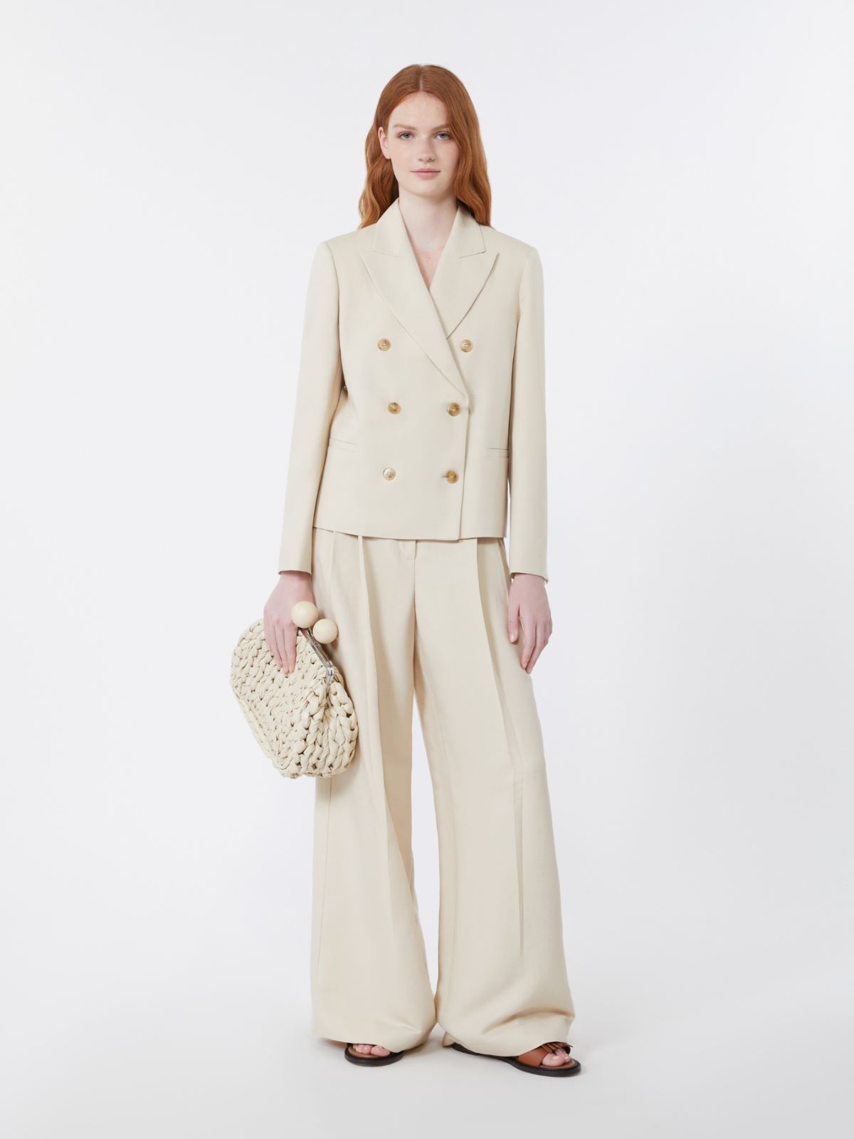 Viscose and linen blazer - BEIGE - Weekend