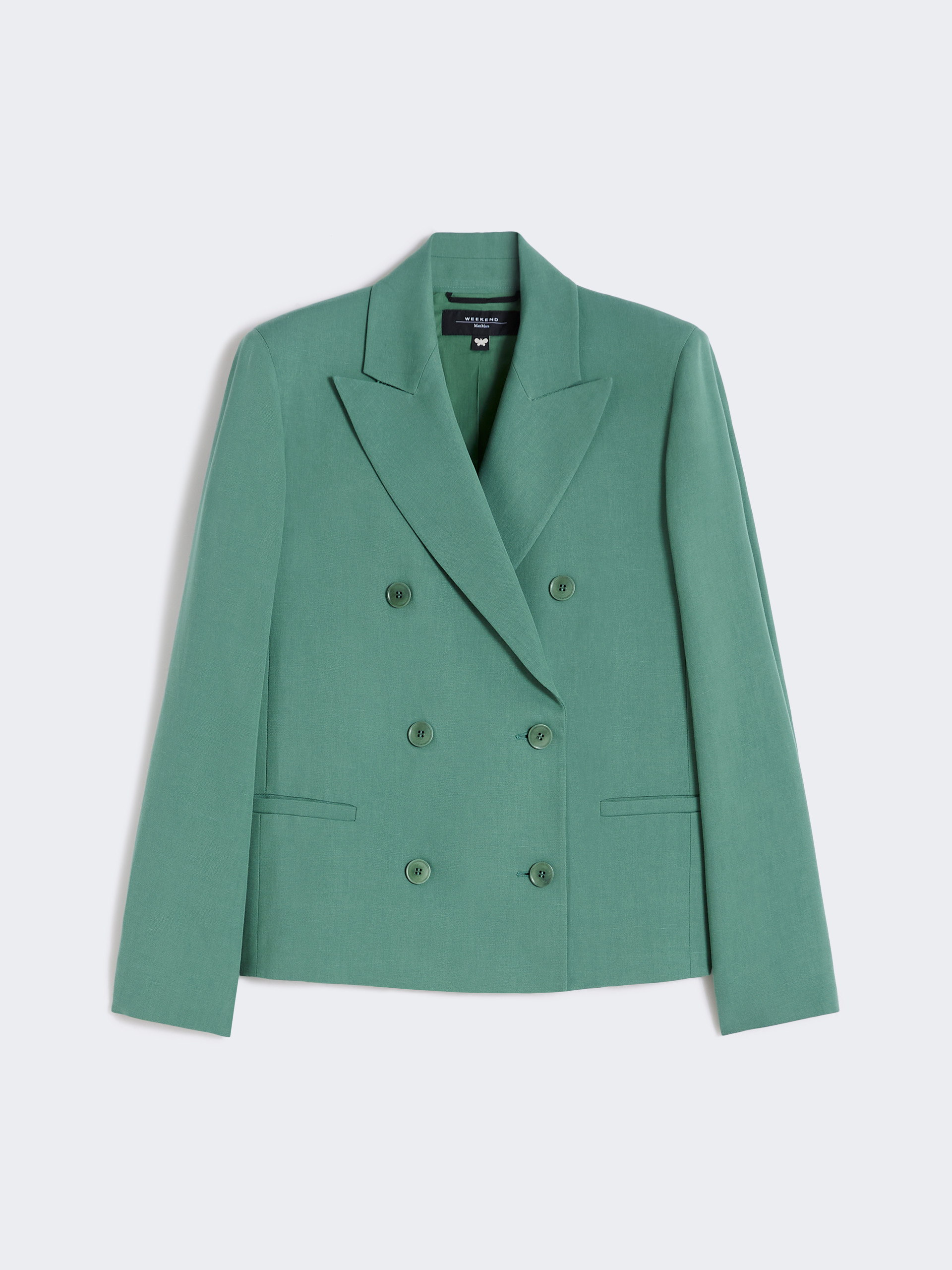 Viscose and linen blazer - GREEN - Weekend Max Mara - 5