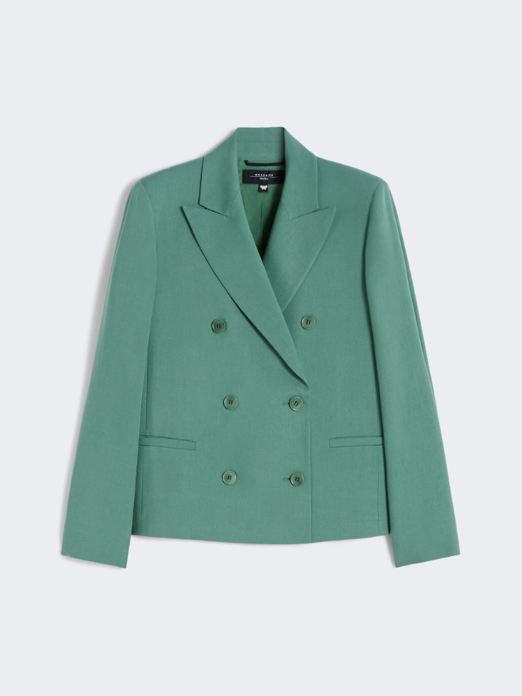 Viscose and linen blazer - GREEN - Weekend - 6