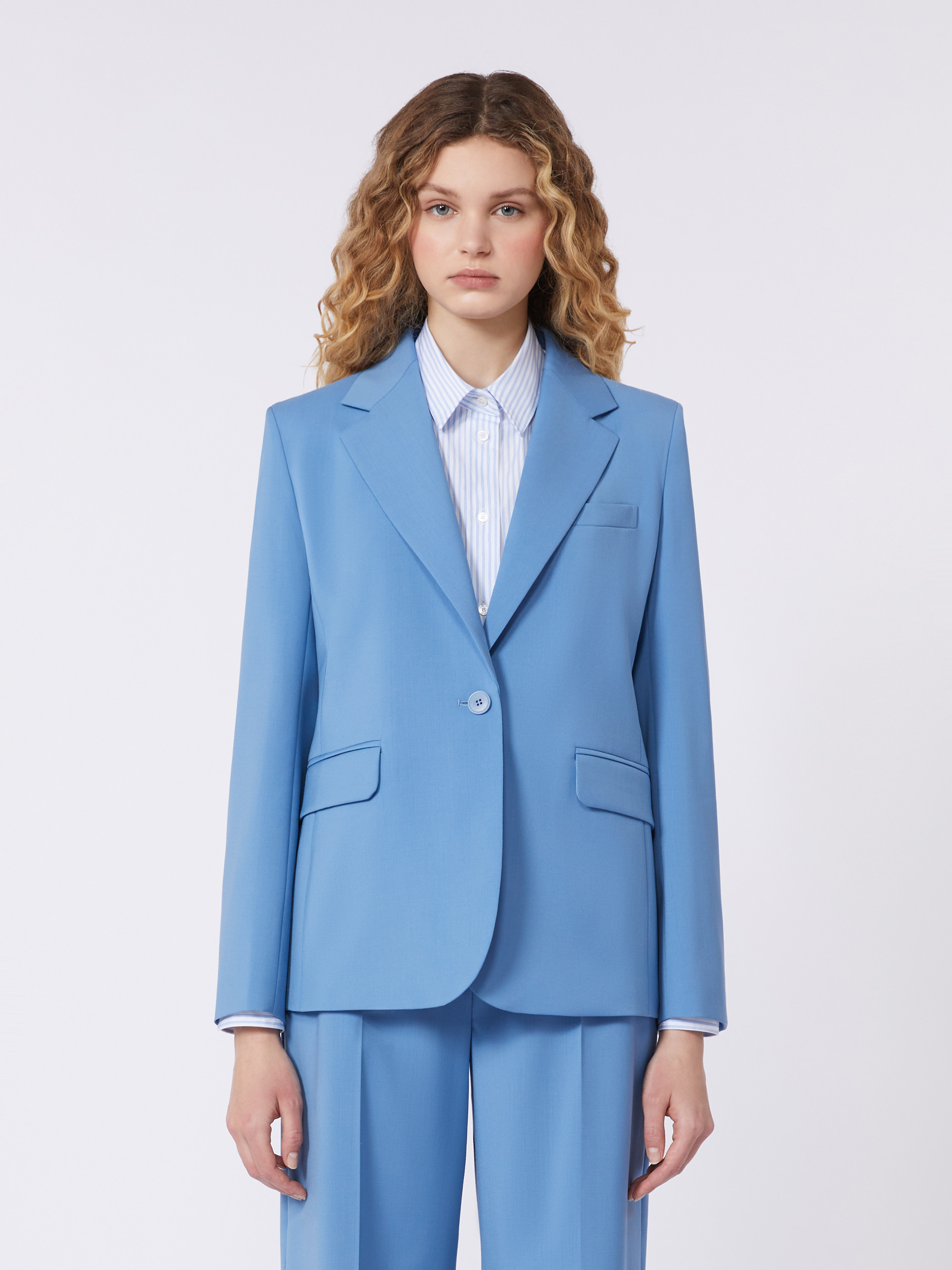 Stretch wool blazer - LIGHT BLUE - Weekend Max Mara - 2