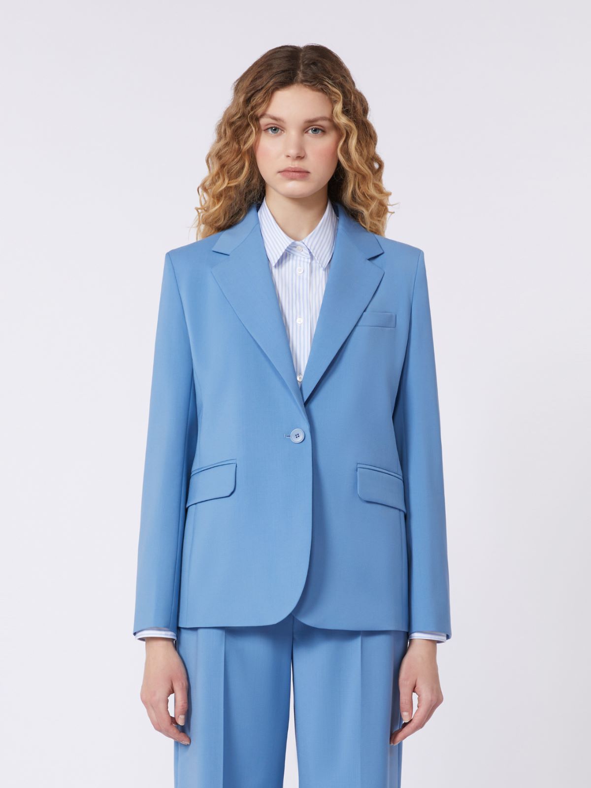 Stretch wool blazer - LIGHT BLUE - Weekend - 2