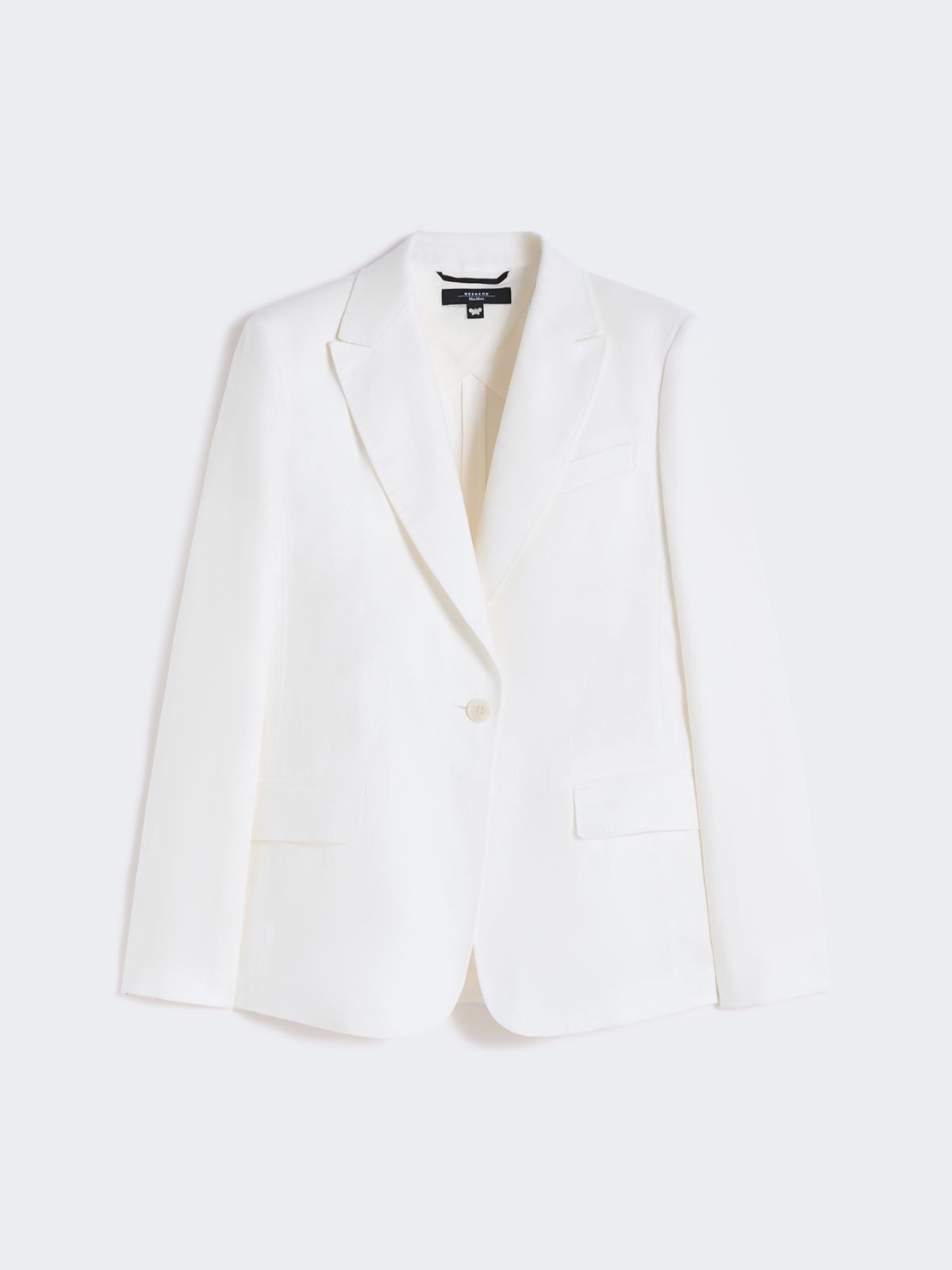 Linen canvas blazer - WHITE - Weekend - 5