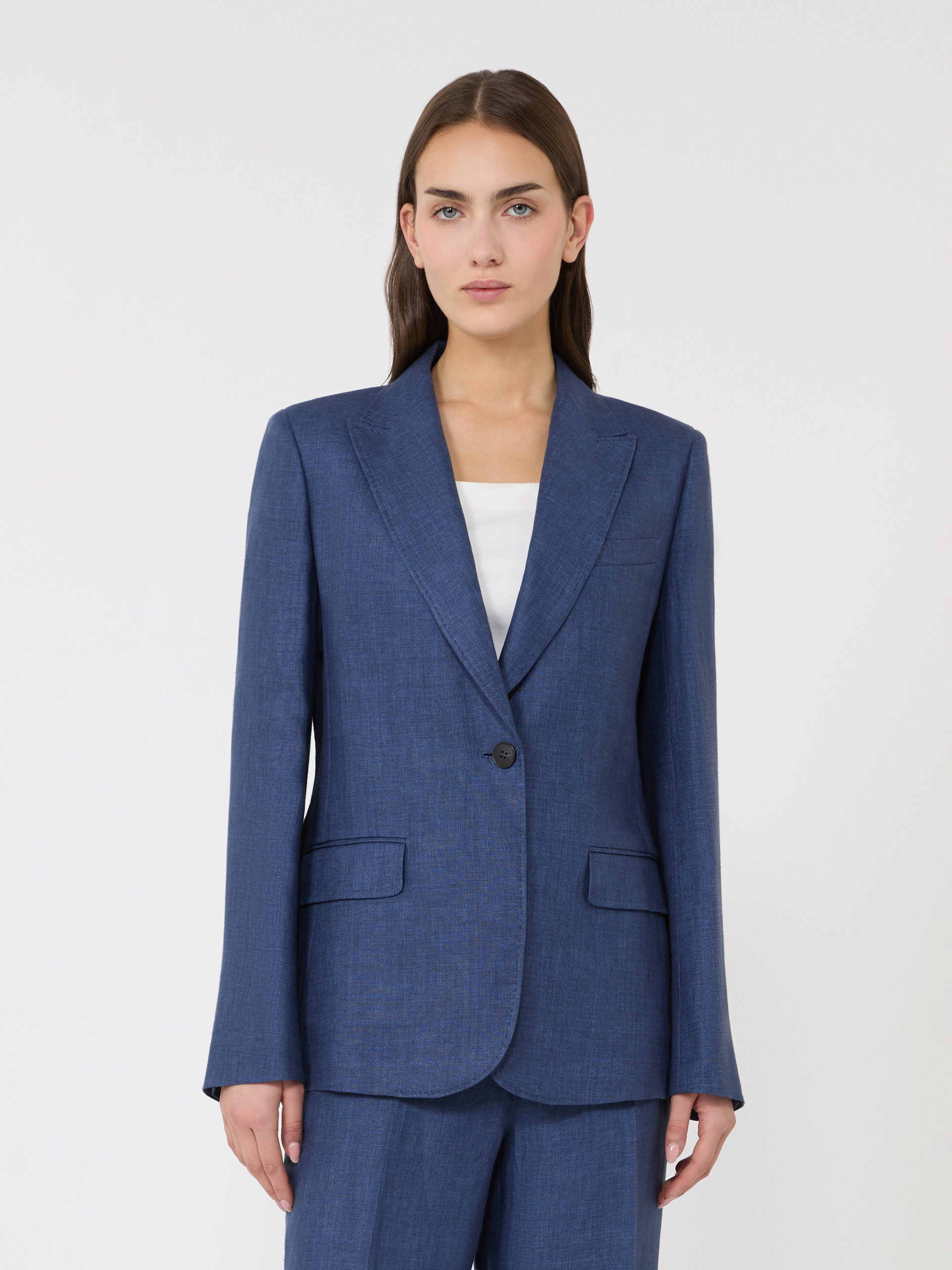 Linen canvas blazer - NAVY - Weekend Max Mara - 2