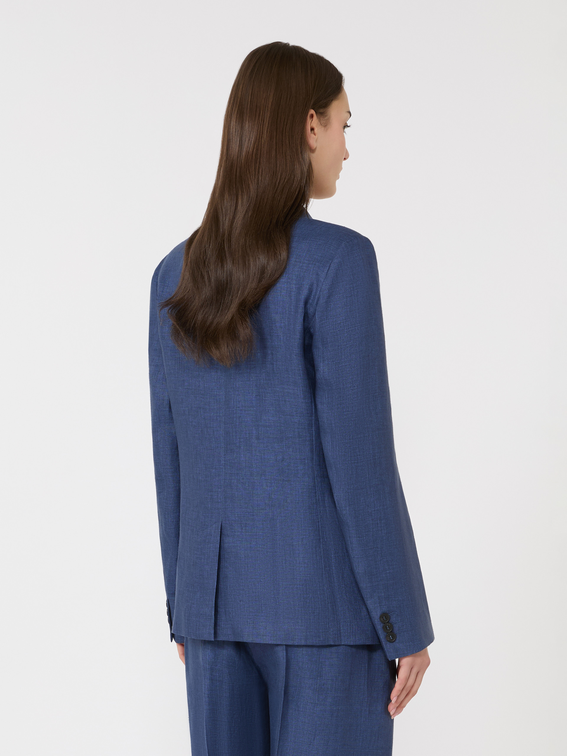 Linen canvas blazer - NAVY - Weekend Max Mara - 3