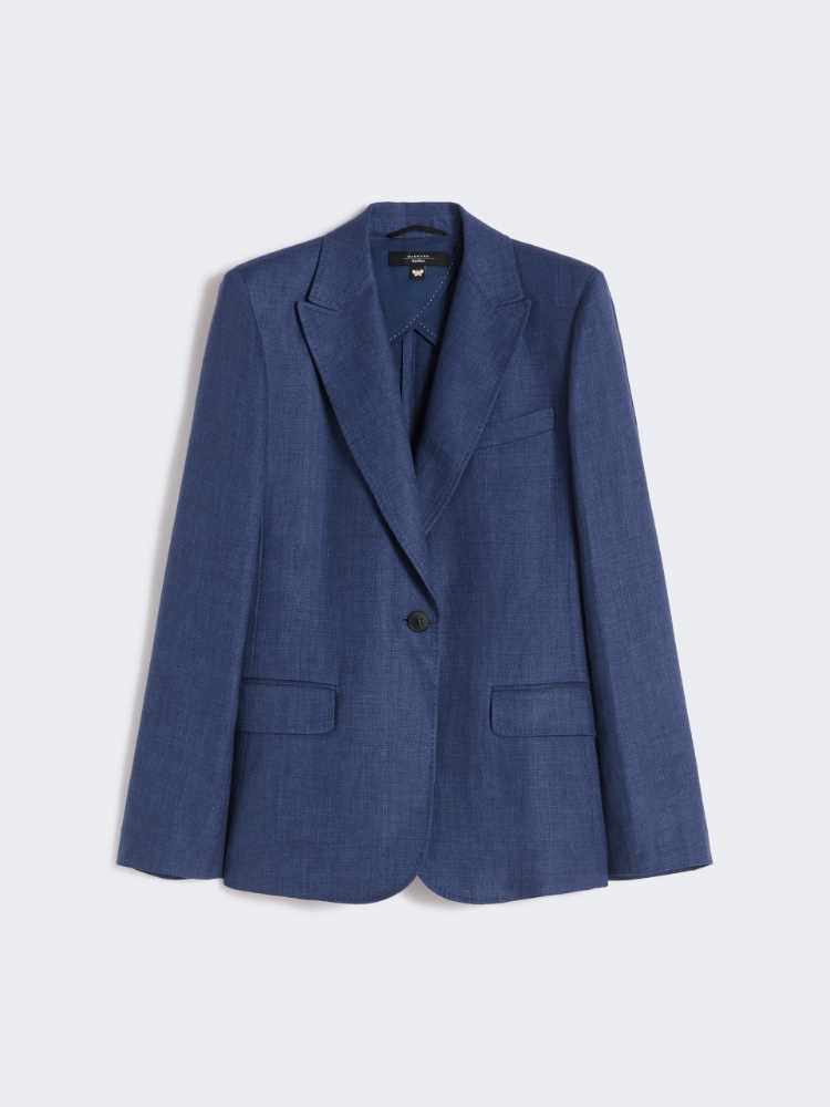 Linen canvas blazer - NAVY - Weekend - 6
