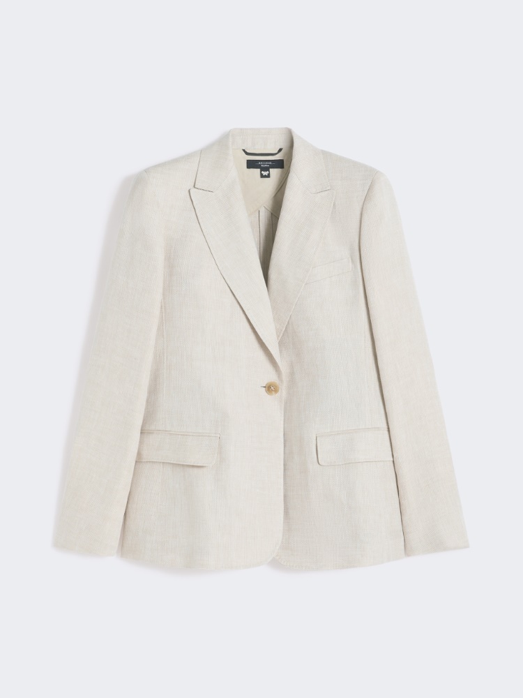 Linen canvas blazer - ECRU - Weekend - 7