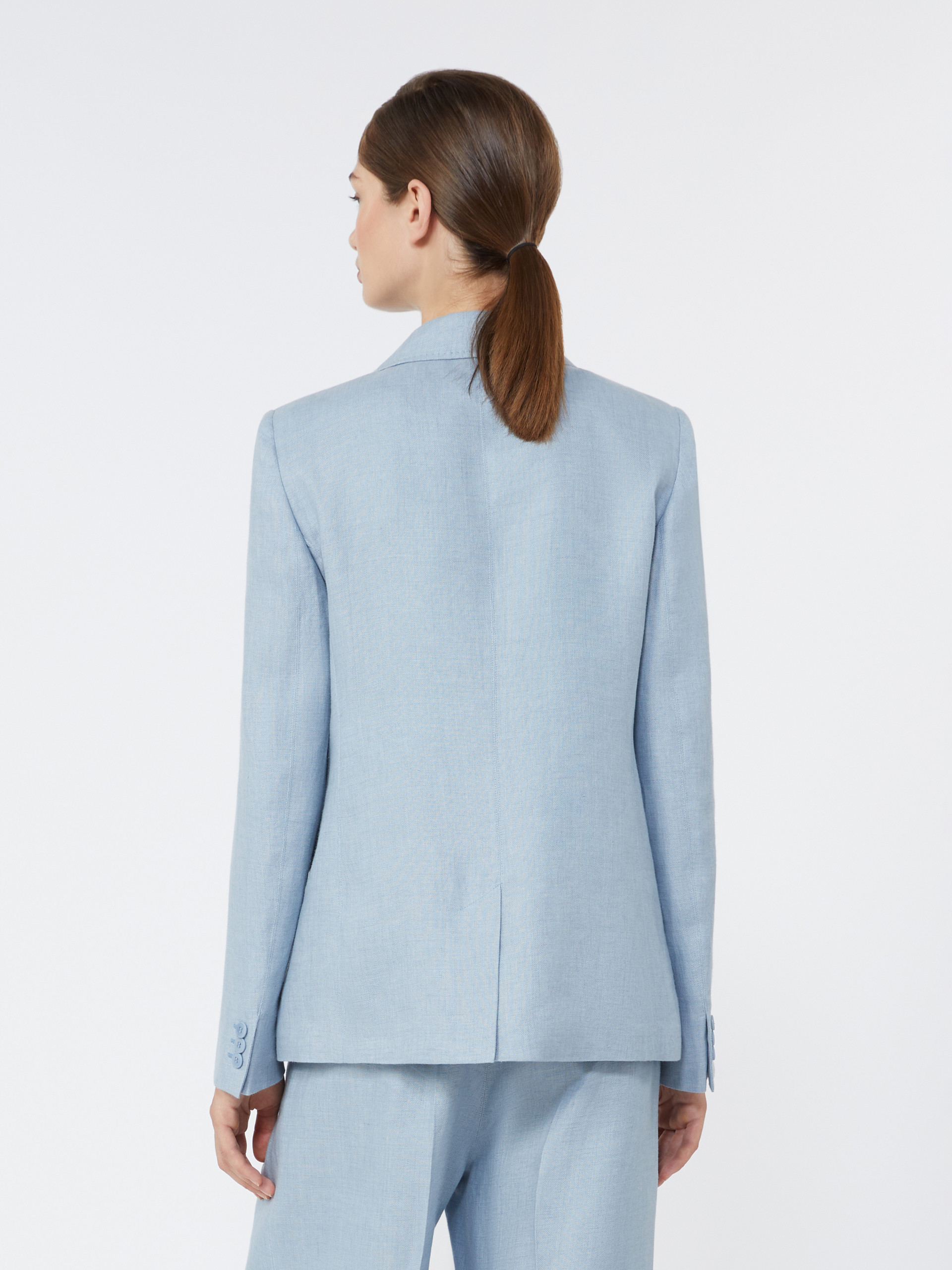 Linen canvas blazer - LIGHT BLUE - Weekend Max Mara - 3