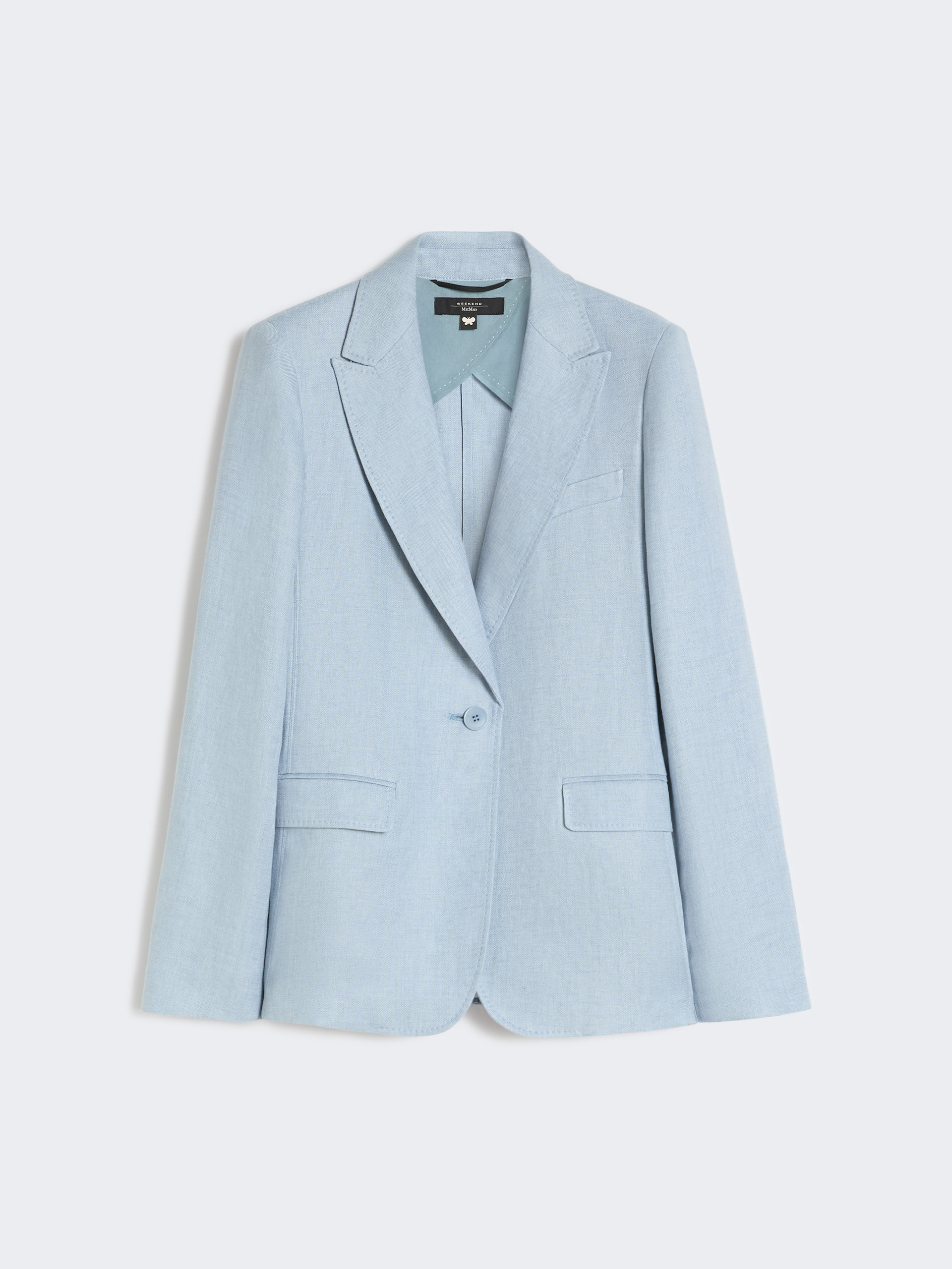 Linen canvas blazer - LIGHT BLUE - Weekend Max Mara - 6