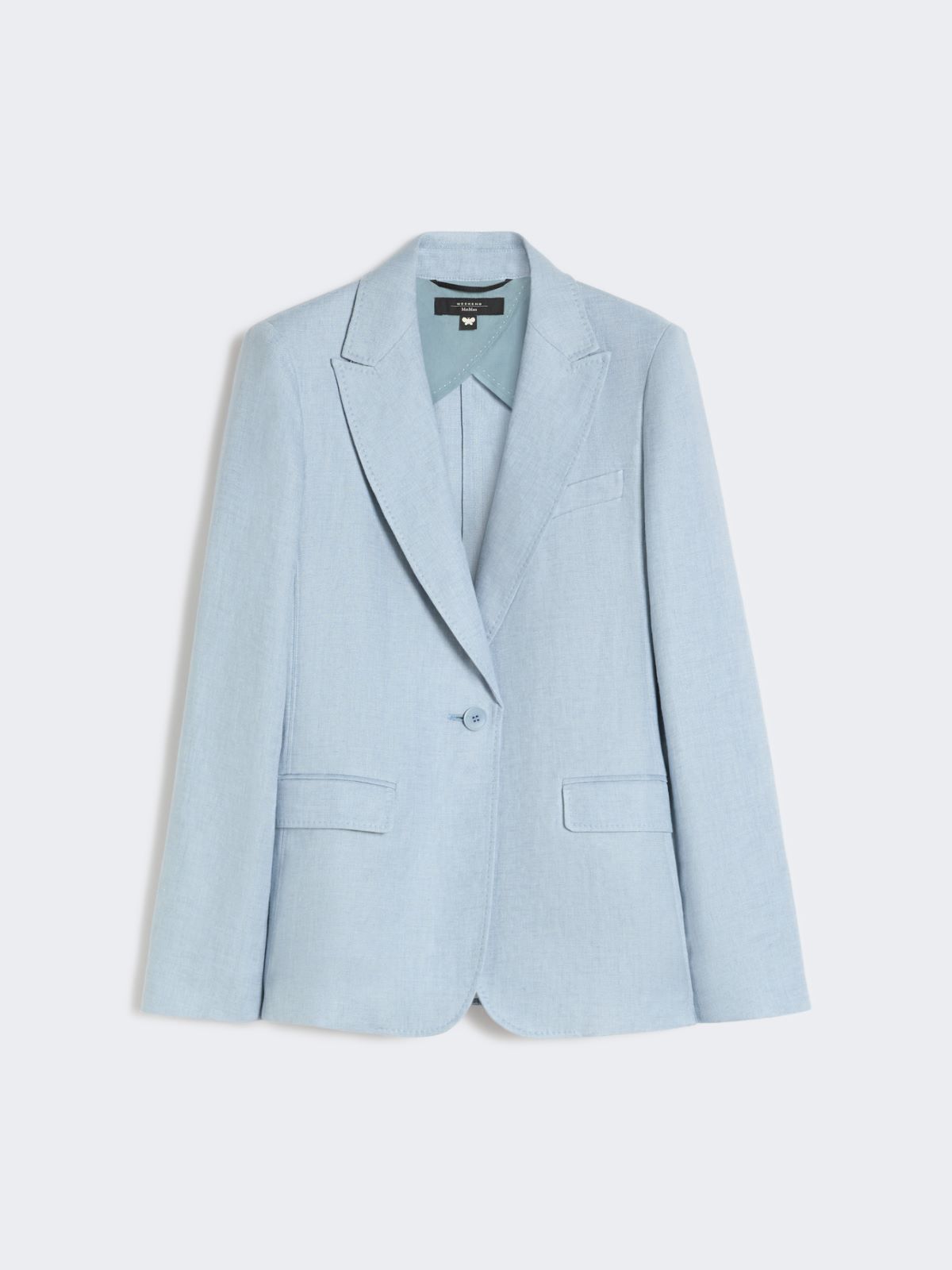 Linen canvas blazer - LIGHT BLUE - Weekend - 5