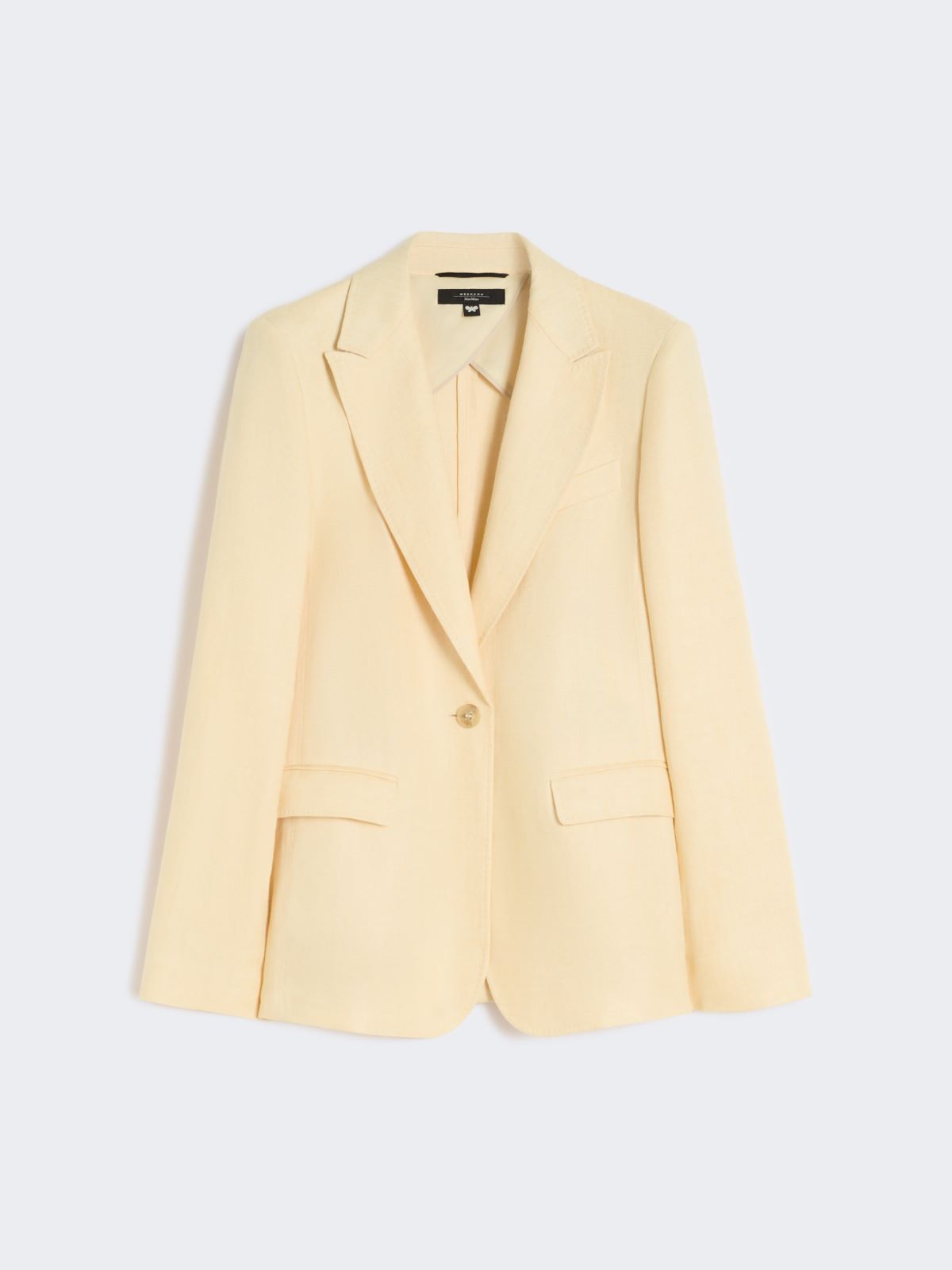Blazer in canvas di lino - GIALLO CHIARO - Weekend - 5