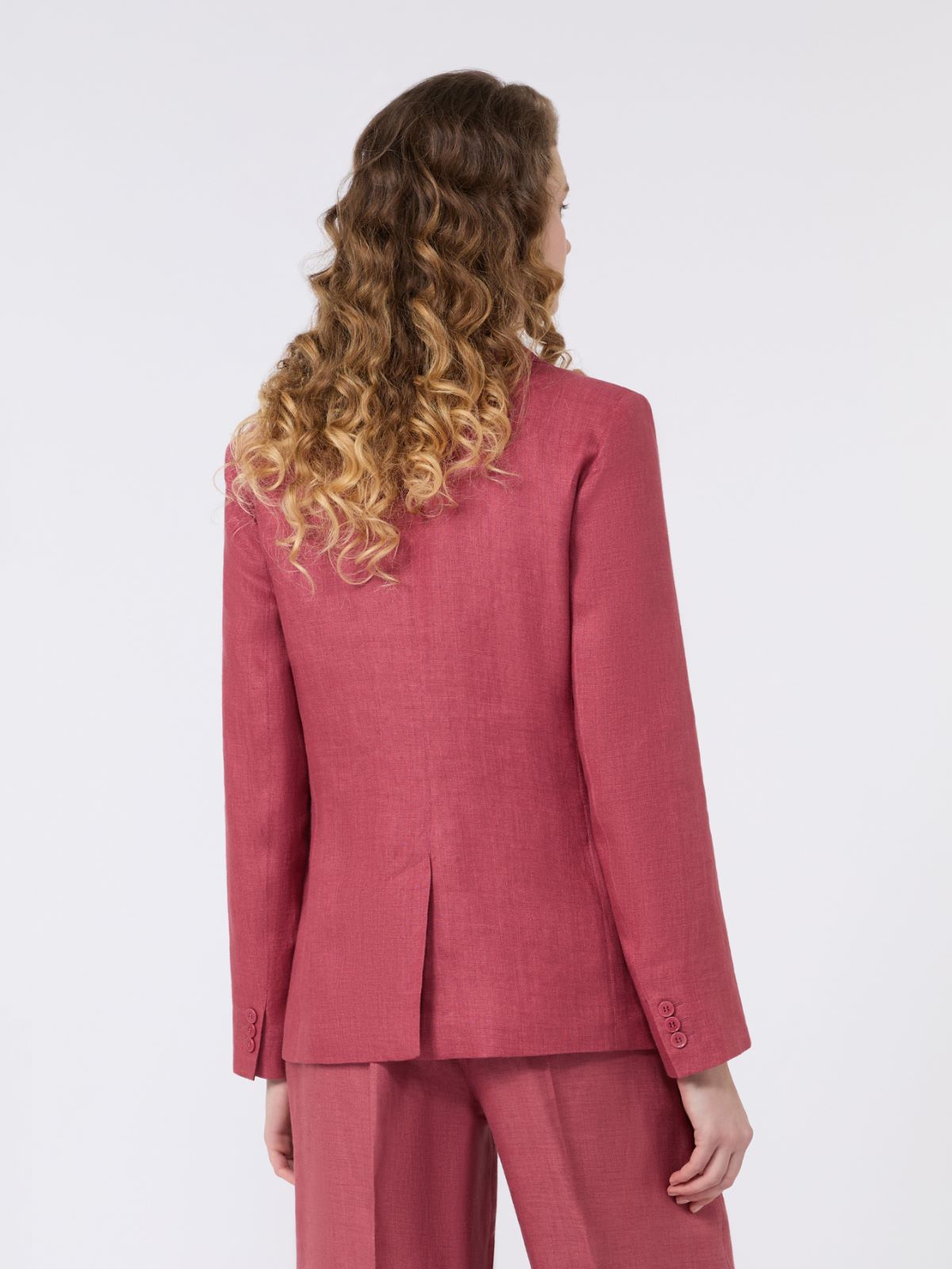 Linen canvas blazer - CHERRY - Weekend - 3