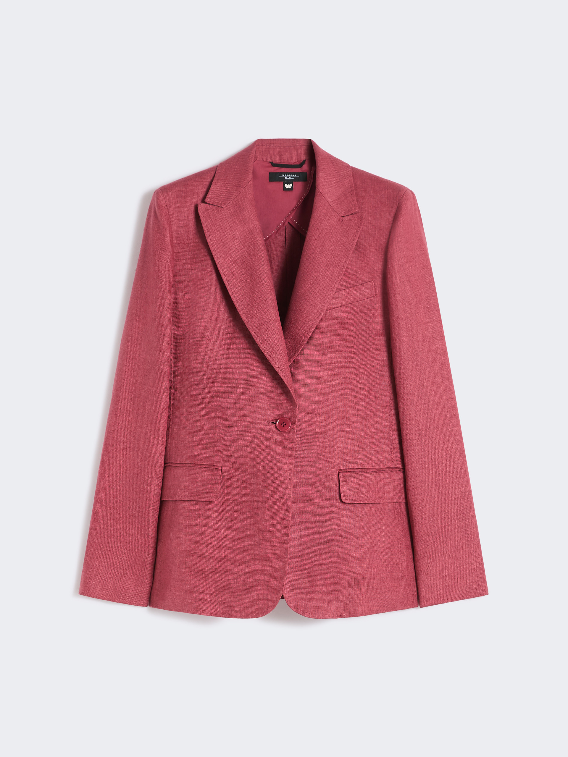 Linen canvas blazer - CHERRY - Weekend Max Mara - 5